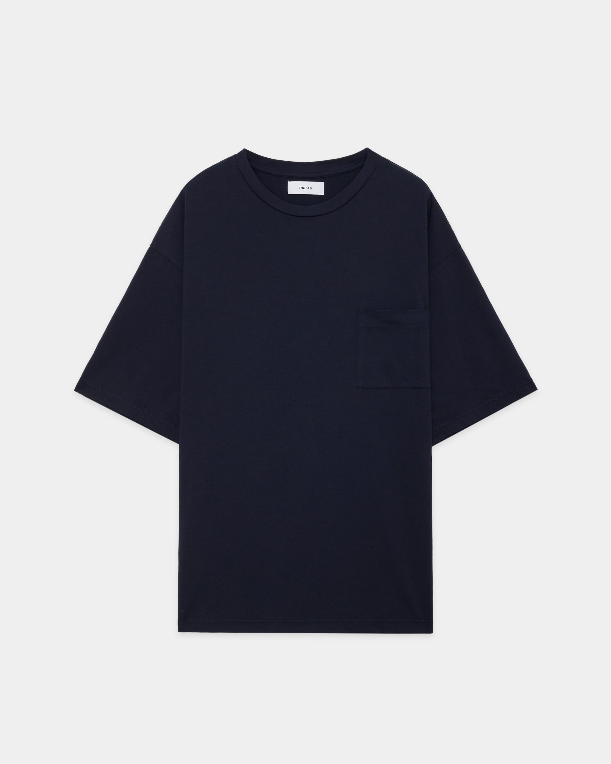 30/1 ORGANIC COTTON KNIT LOOSE FIT POCKET TEE, Navy