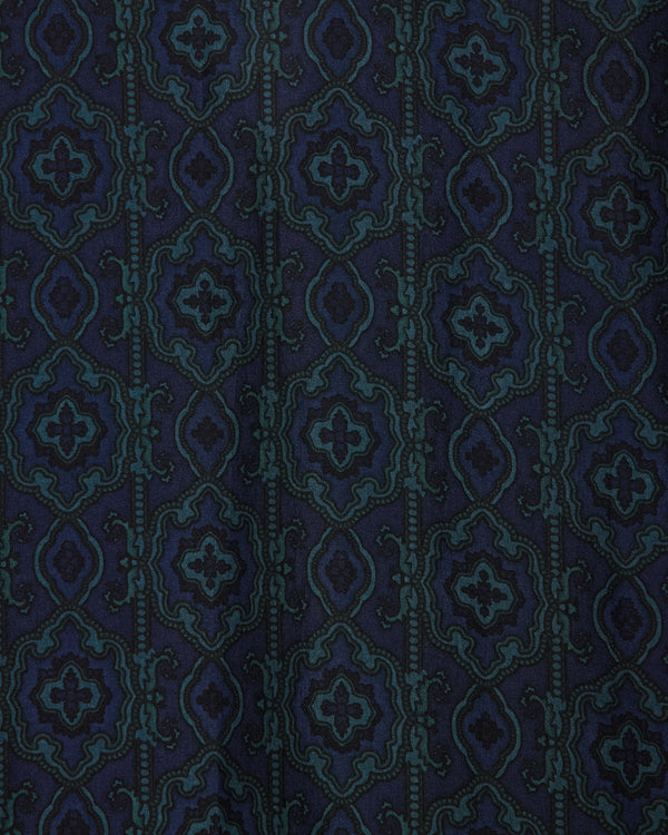 【PARKING別注】 8匁シルク羽二重 / シルクオープンカラーシャツL/S, Damask