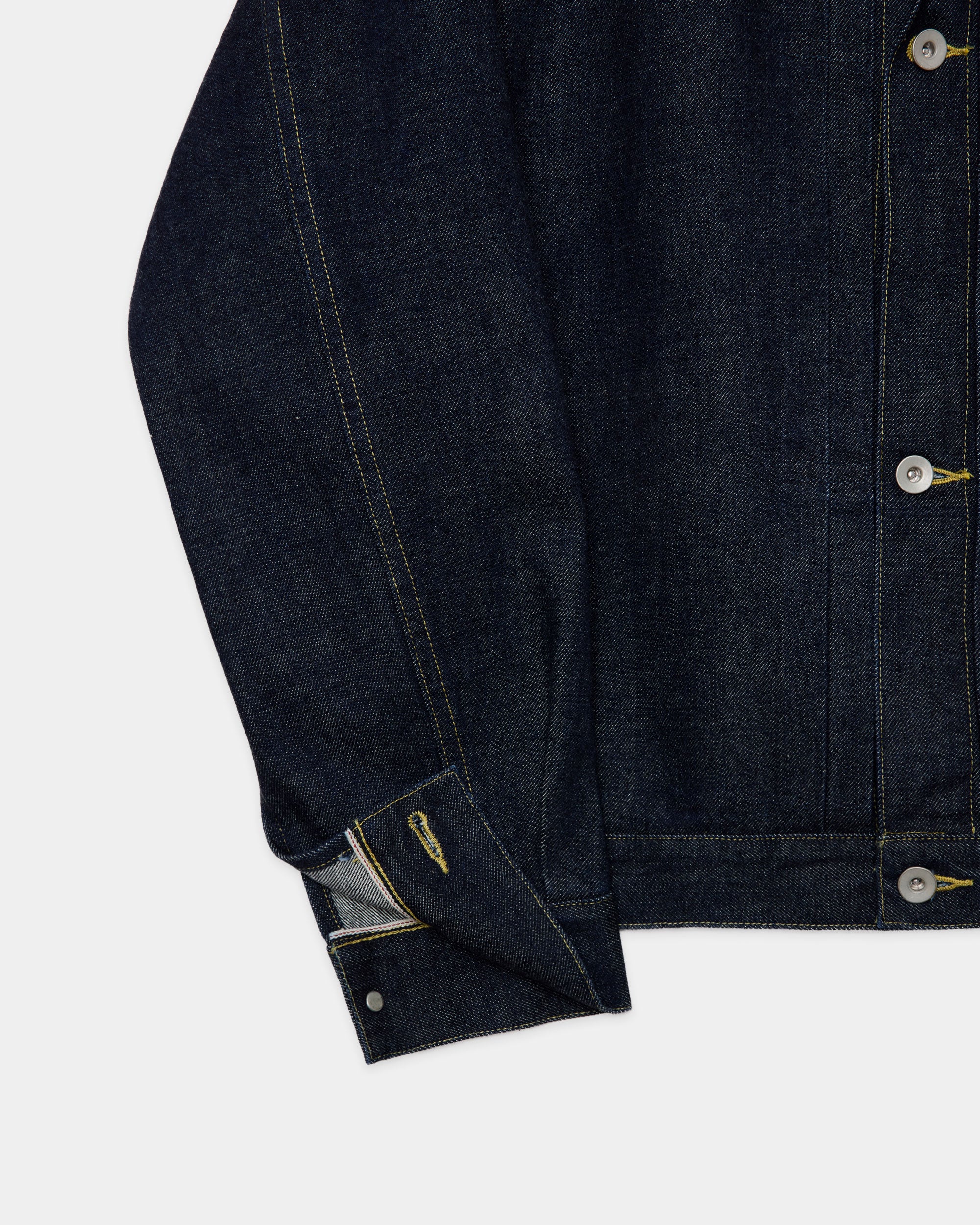Organic Cotton 13.5Oz Selvedge Denim Parking-Type-1 Denim Jacket, Indigo