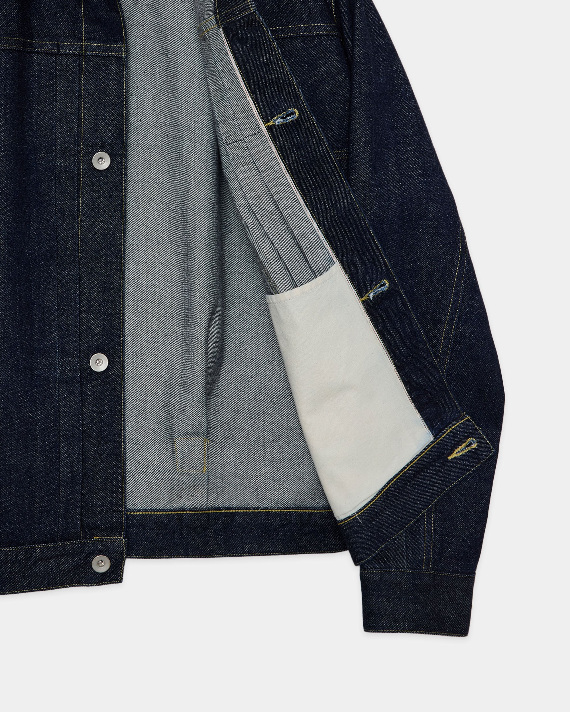 Organic Cotton 13.5Oz Selvedge Denim Parking-Type-1 Denim Jacket, Indigo