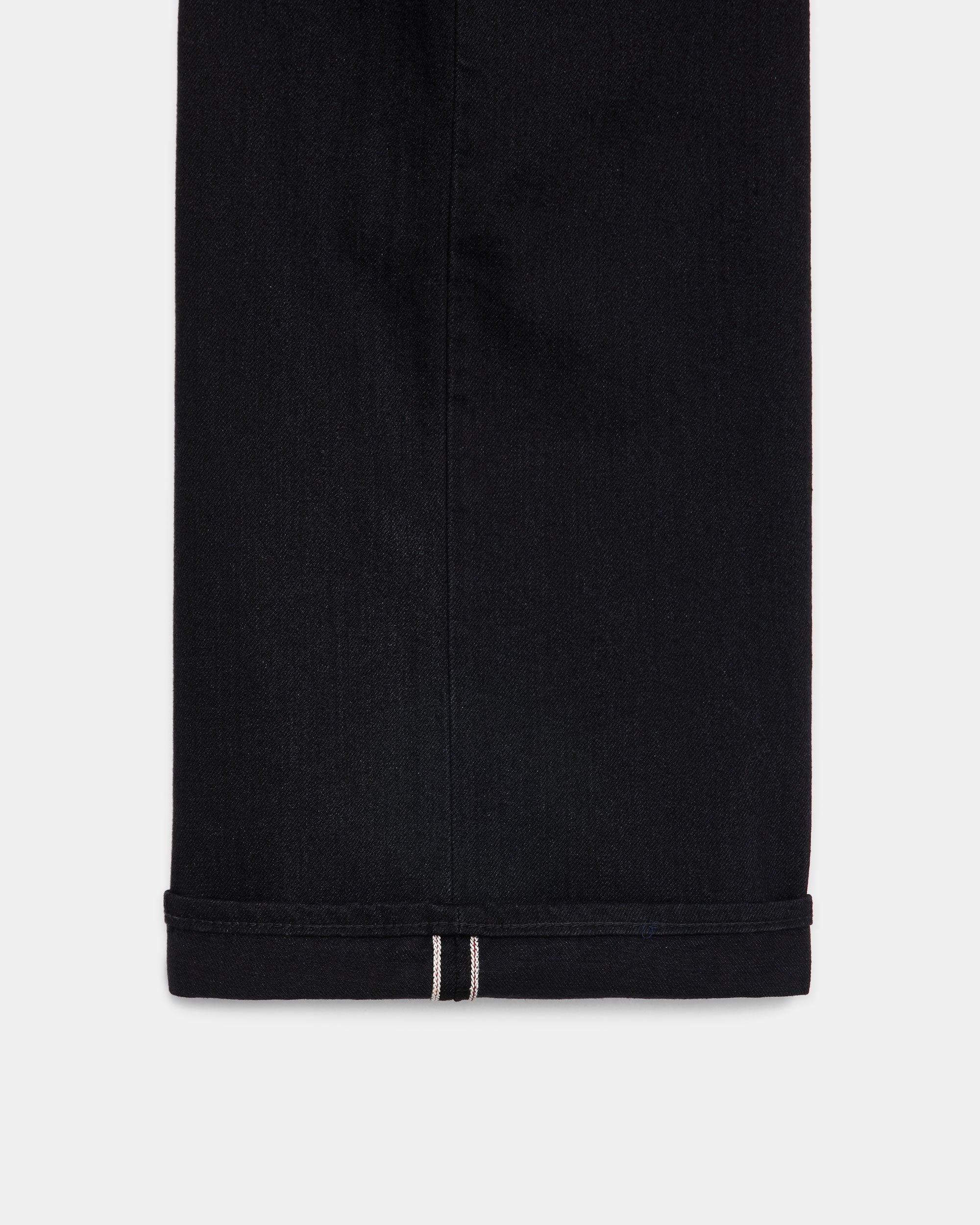 Organic Cotton 13.5Oz Selvedge Denim Parking-Wide Leg Jeans, Black