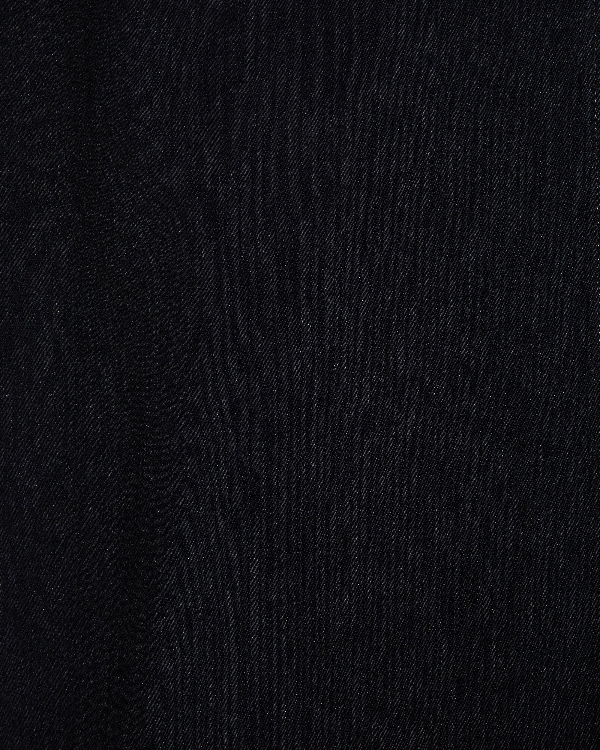 Organic Cotton 13.5Oz Selvedge Denim Parking-Wide Leg Jeans, Black