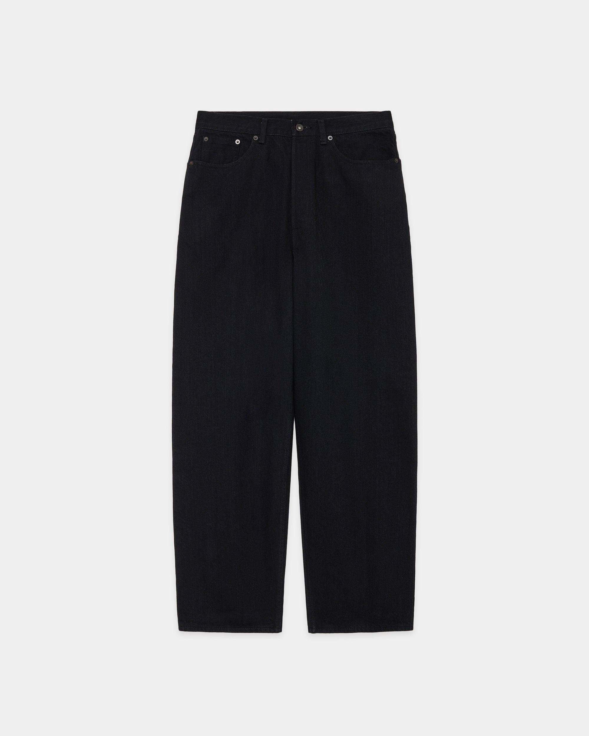Organic Cotton 13.5Oz Selvedge Denim Parking-Cocoon Fit Jeans, Black