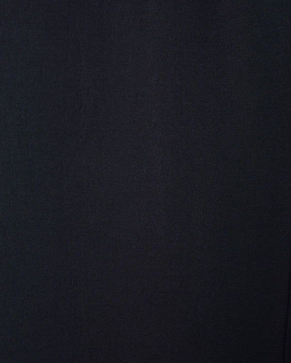 Recycled Polyester High Twisted Tropical Parking-Lapelless Shirt Jacket, Navy