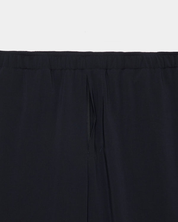 Recycled Polyester High Twisted Tropical Parking-Wide Leg Easy Pants, Navy