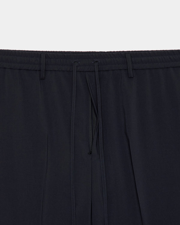 Recycled Polyester High Twisted Tropical Parking-Tapered Eazy Pants, Navy