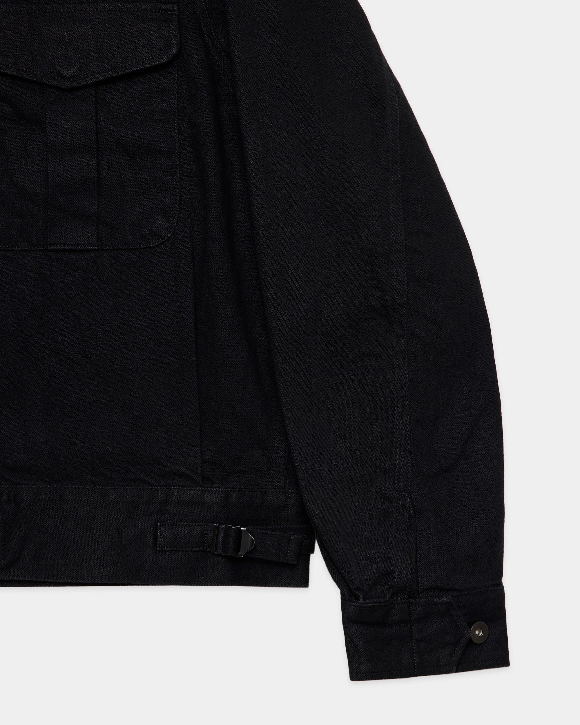 【STUDIOUS別注】オーガニックコットン 12ozデニム ミリタリーデニムジャケット, Black