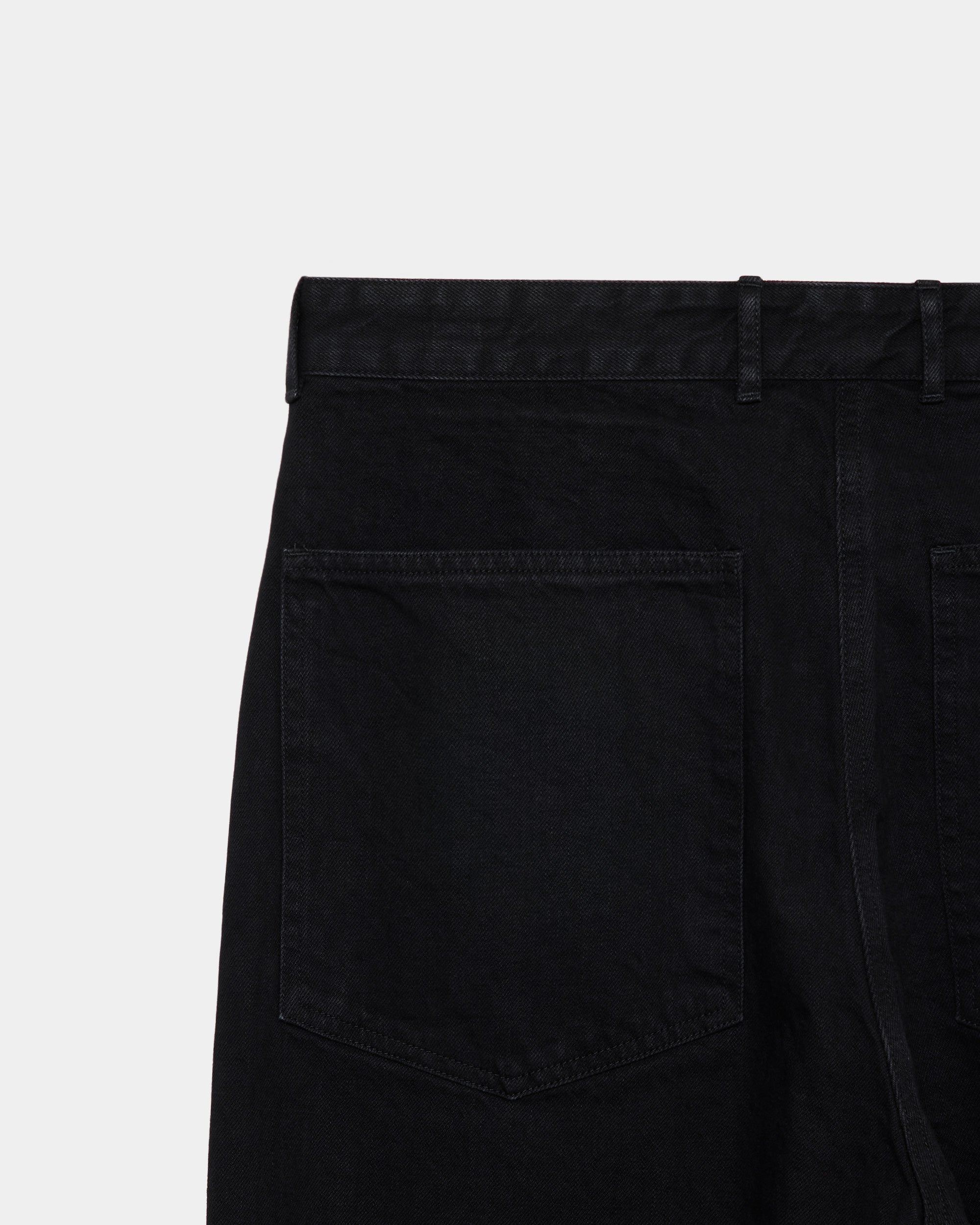 【STUDIOUS別注】オーガニックコットン 12ozデニム / ミリタリーパンツ, Black