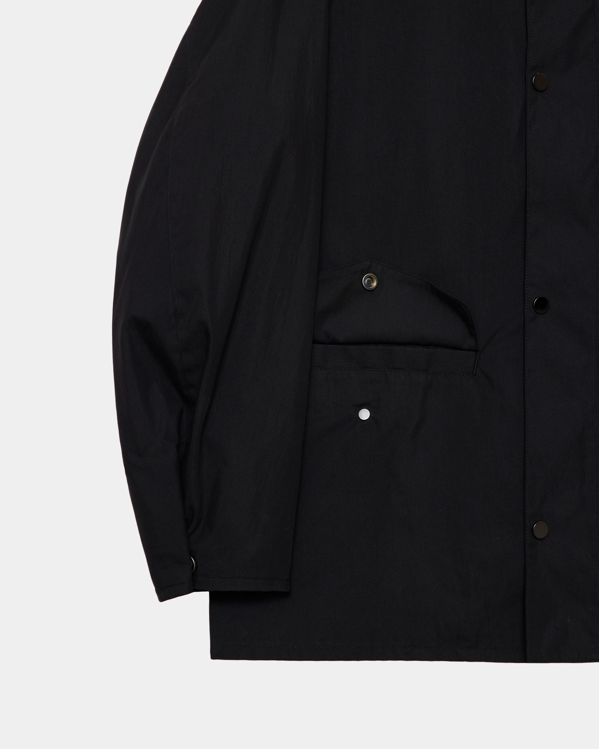 【STUDIOUS別注】 オーガニックコットン リサイクルナイロン オックスピーチ / フィールドマンジャケット, Black