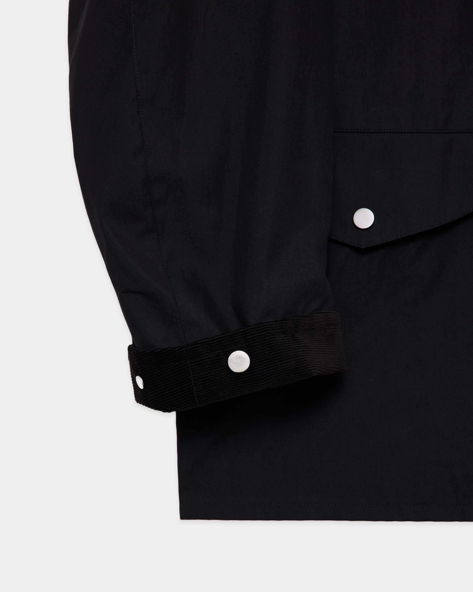 【STUDIOUS別注】 オーガニックコットン リサイクルナイロン オックスピーチ / フィールドマンジャケット, Black