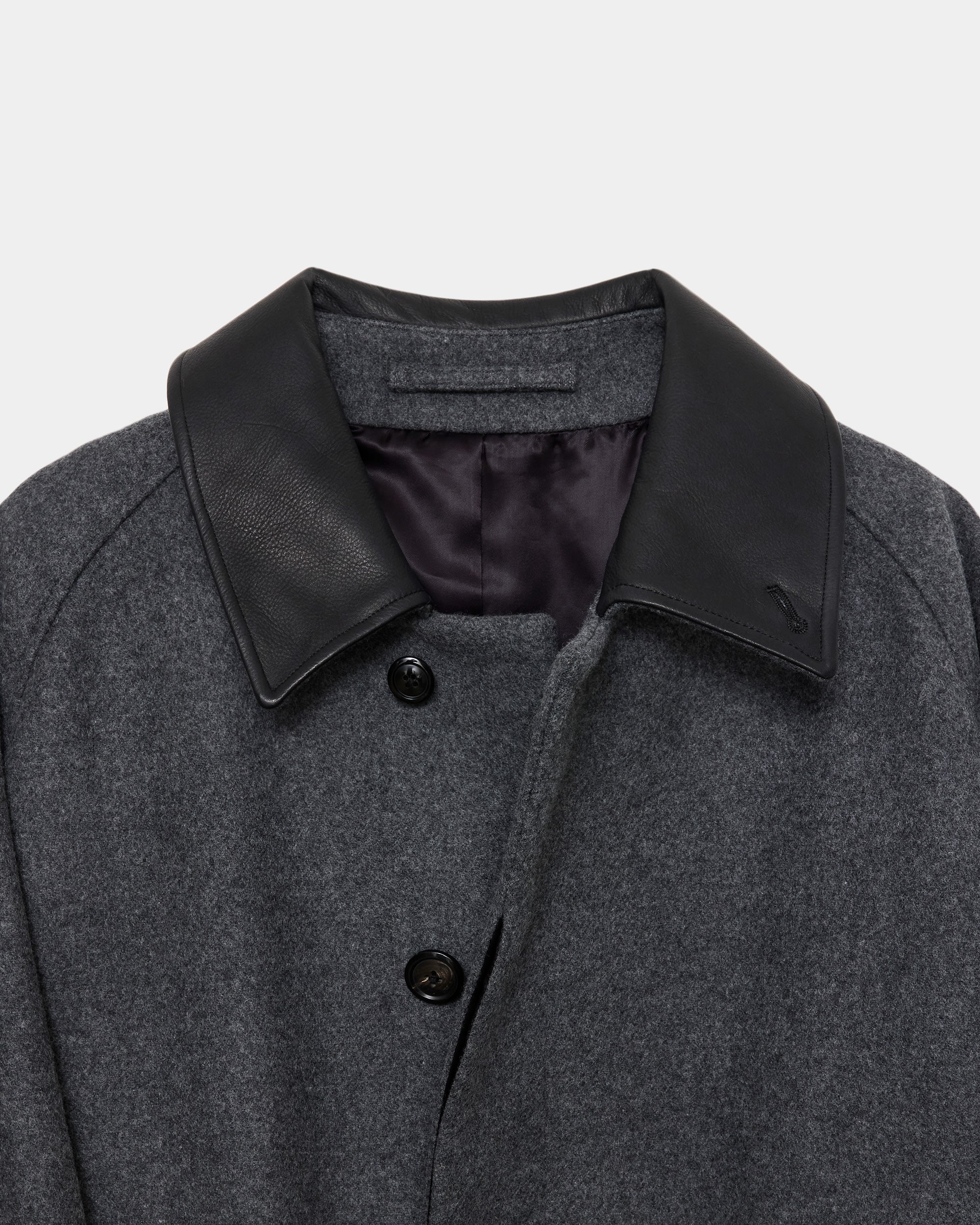 【STUDIOUS別注】 ウールメルトン / ラグランスリーブコート, Top Gray