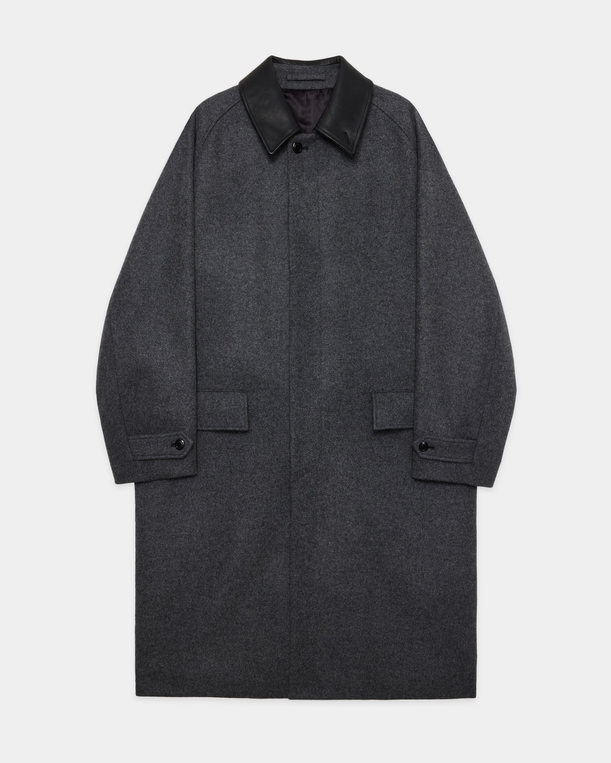 【STUDIOUS別注】 ウールメルトン / ラグランスリーブコート, Top Gray