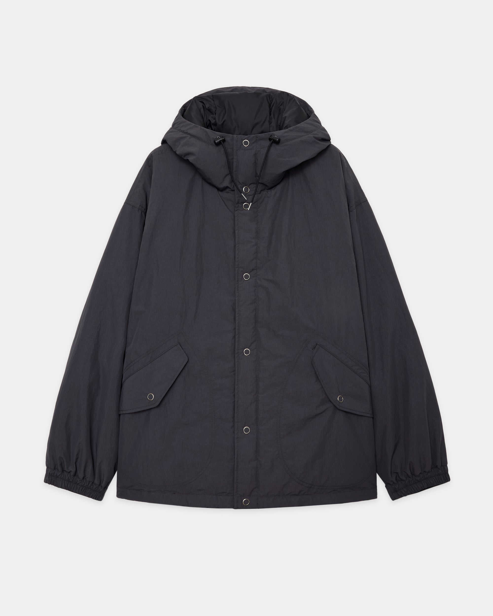 【PARKING別注】 リサイクルナイロンタッサー / パフドスノーパーカー, Charcoal