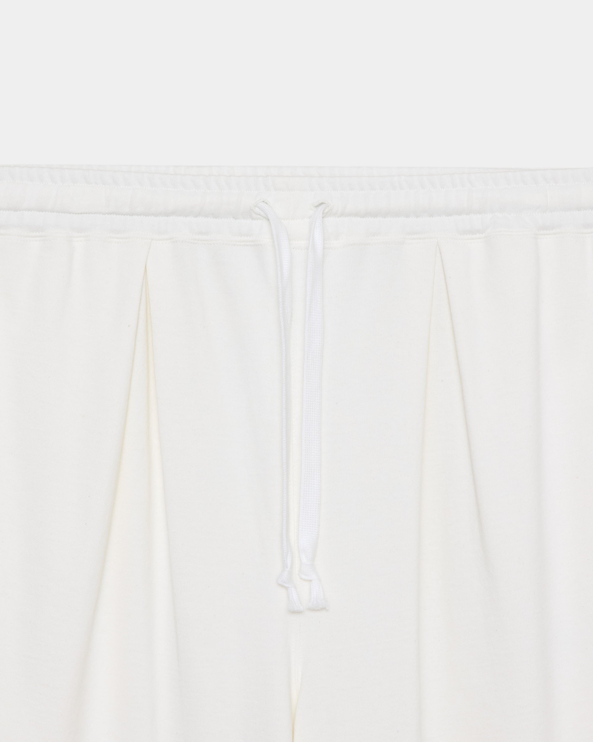 オーガニック超長綿空紡インレイ / ワイドクロップドショーツ, White