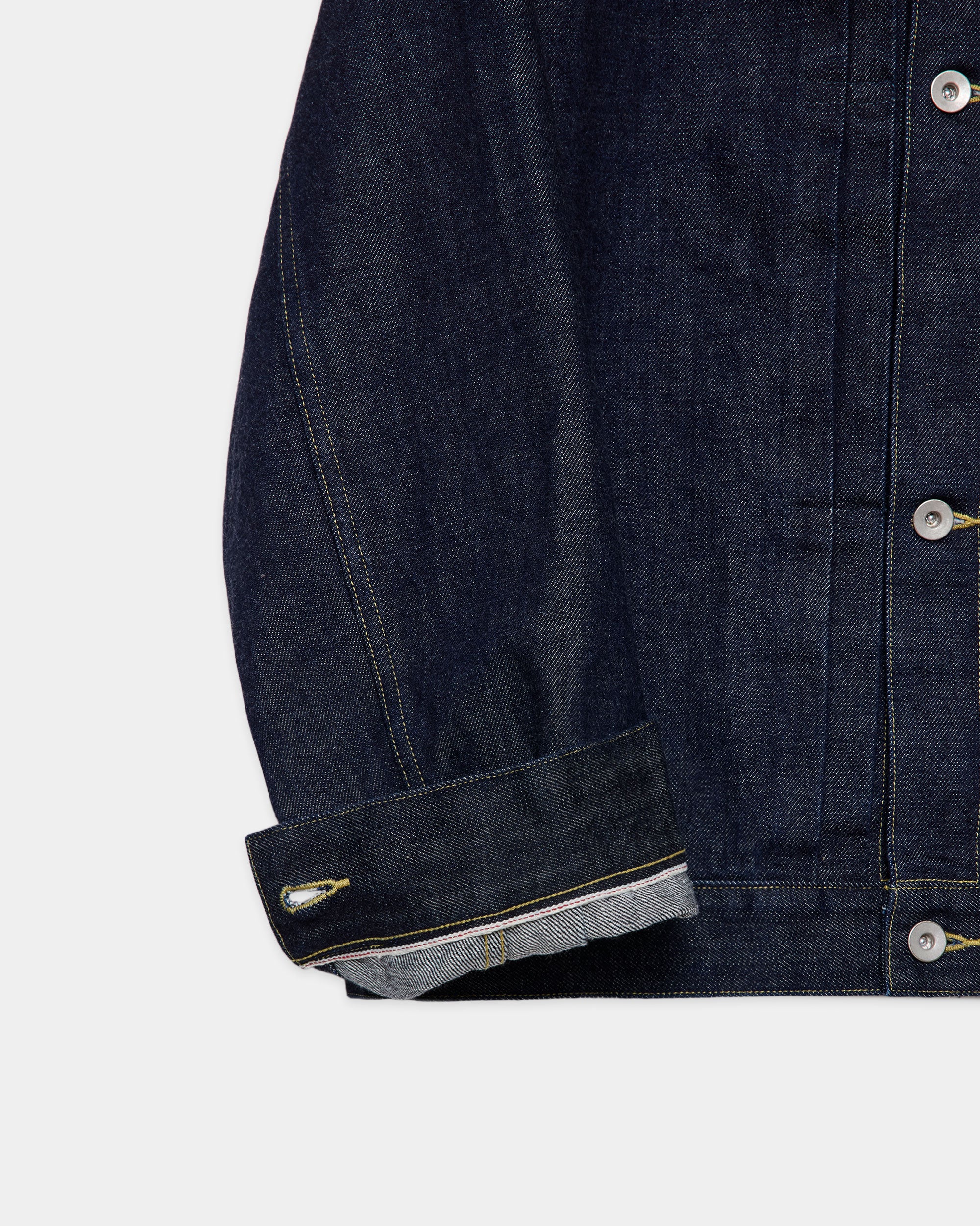 オーガニックコットン13.5ozセルビッチデニム / デニムジャケット, Indigo O.W