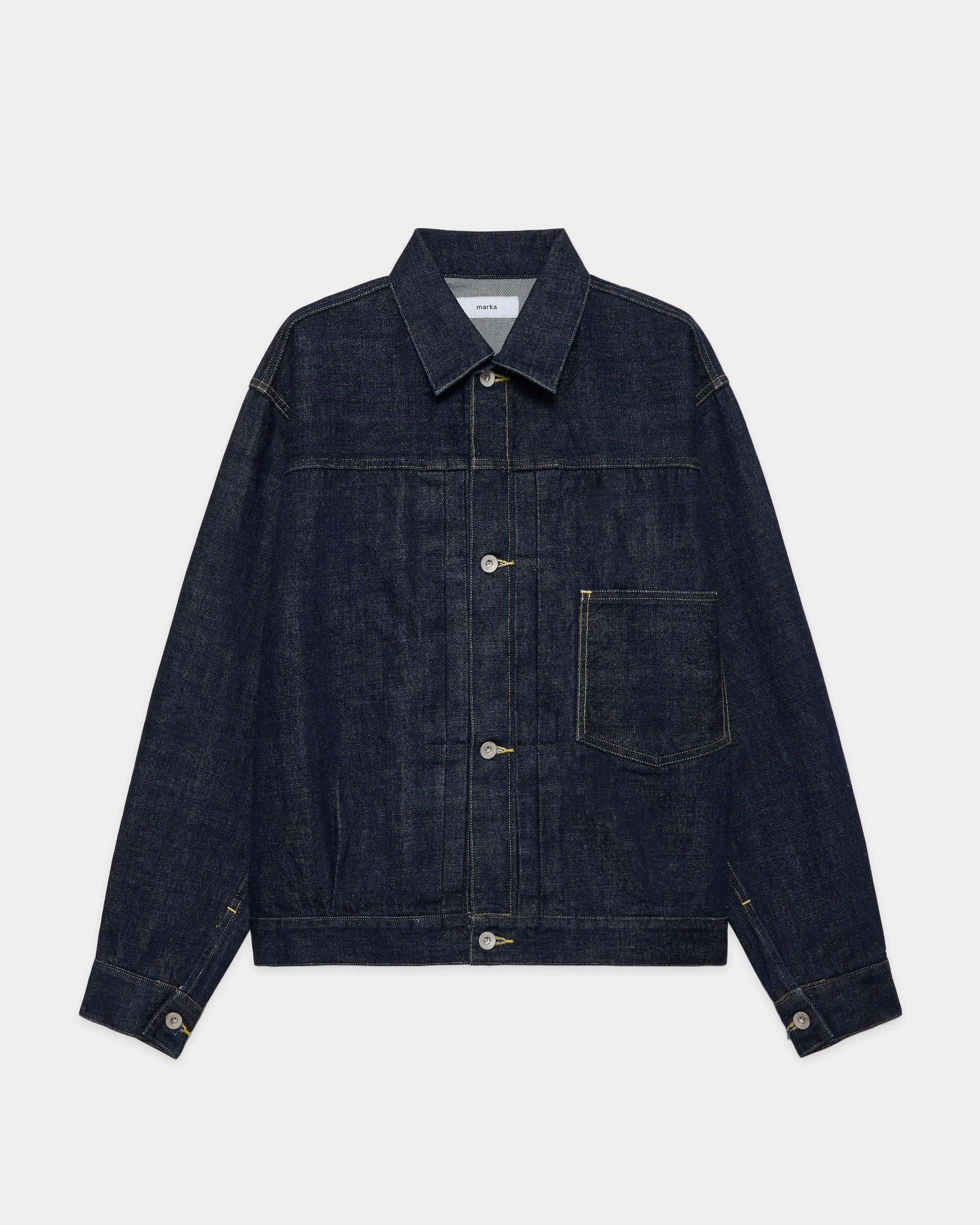 オーガニックコットン13.5ozセルビッチデニム / デニムジャケット, Indigo O.W