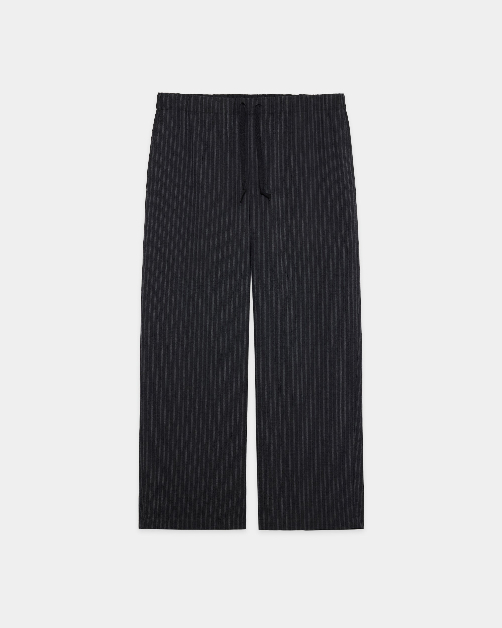 2/72ウールトロピカルワッシャー / ワイドシリンダーフィットイージーパンツ, Gray Stripe