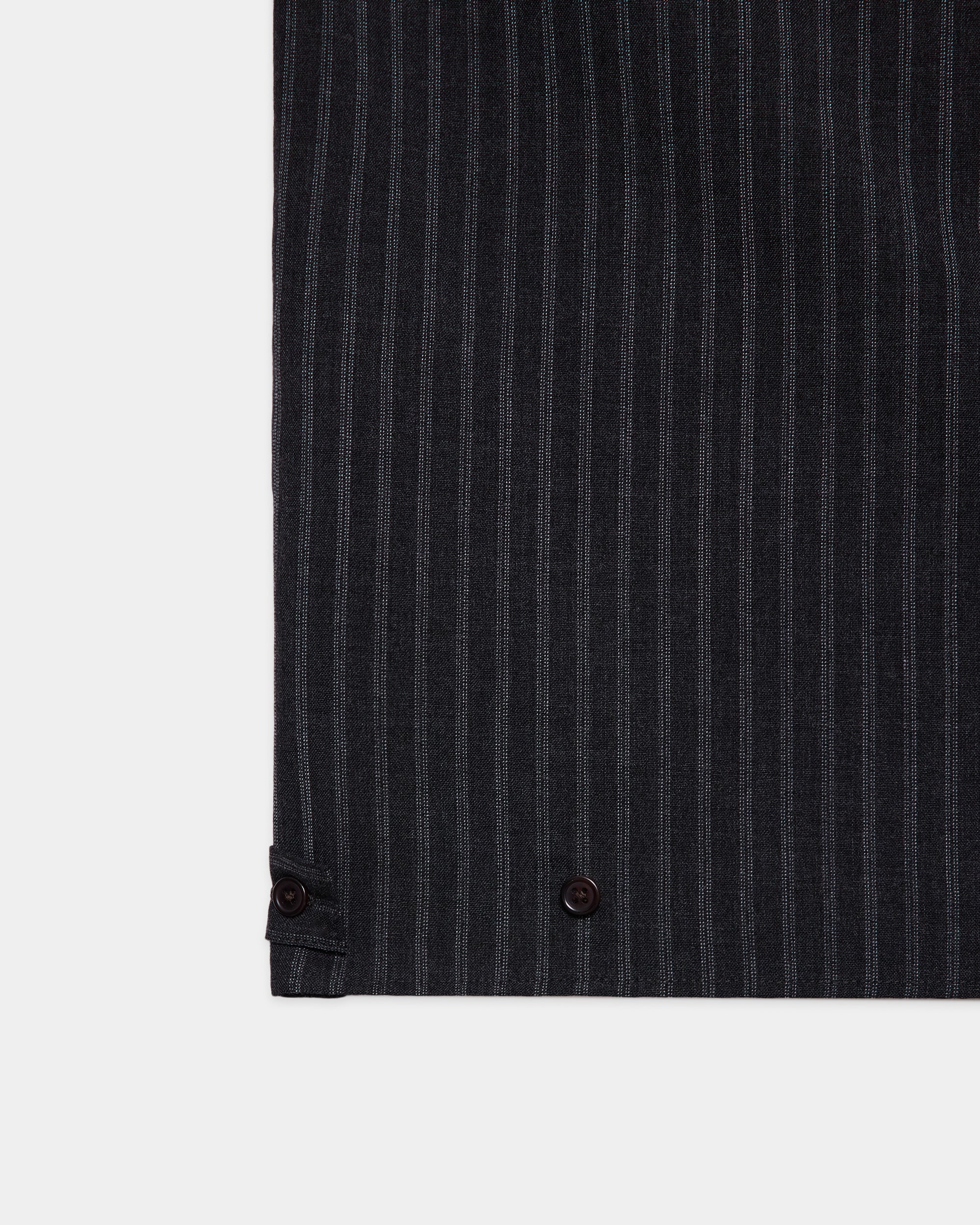 2/72ウールトロピカルワッシャー / ダブルポケットオープンカラーシャツ, Gray Stripe