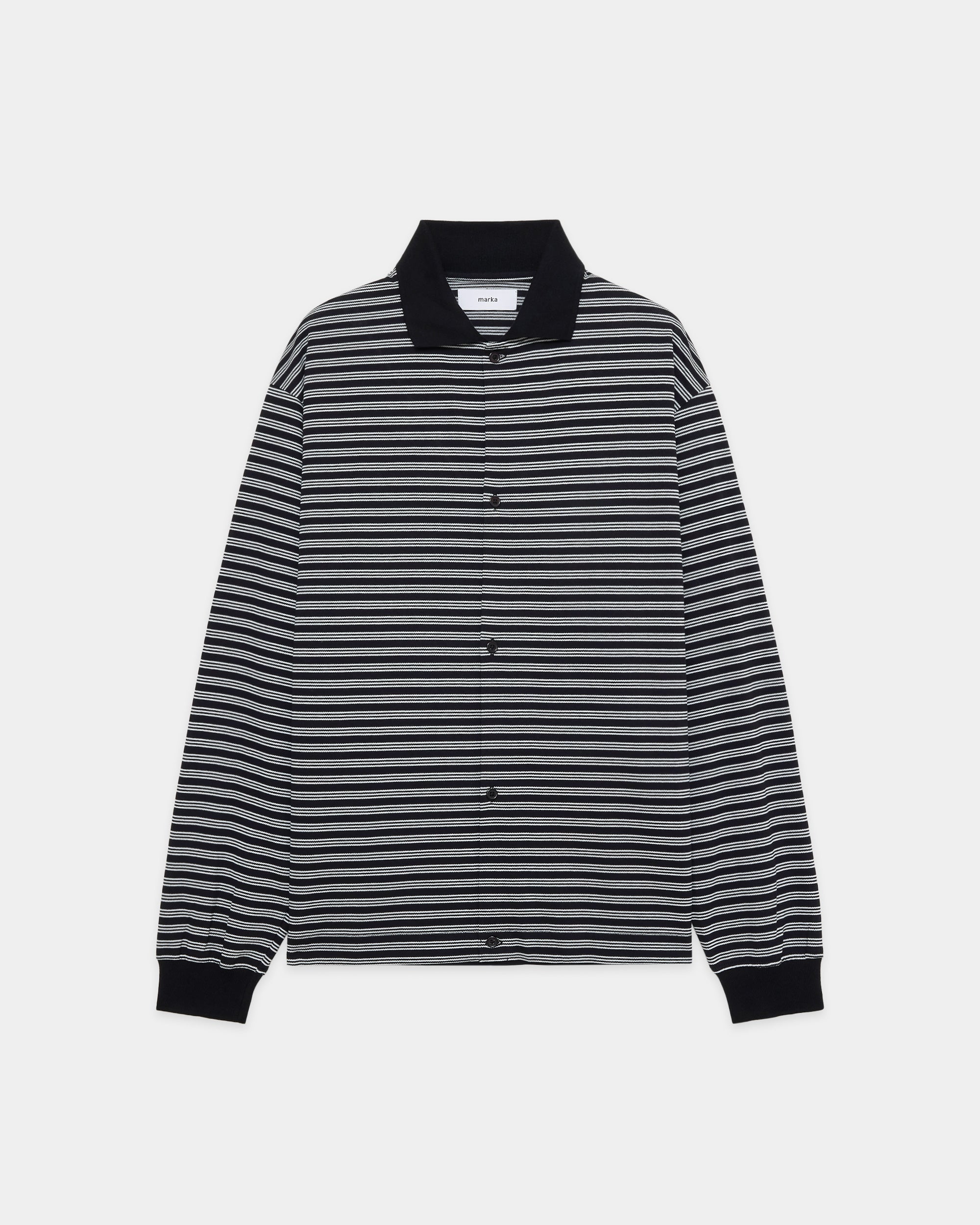 オーガニックコットン強燃ドライカノコ / シャツカーディガン, Black Border