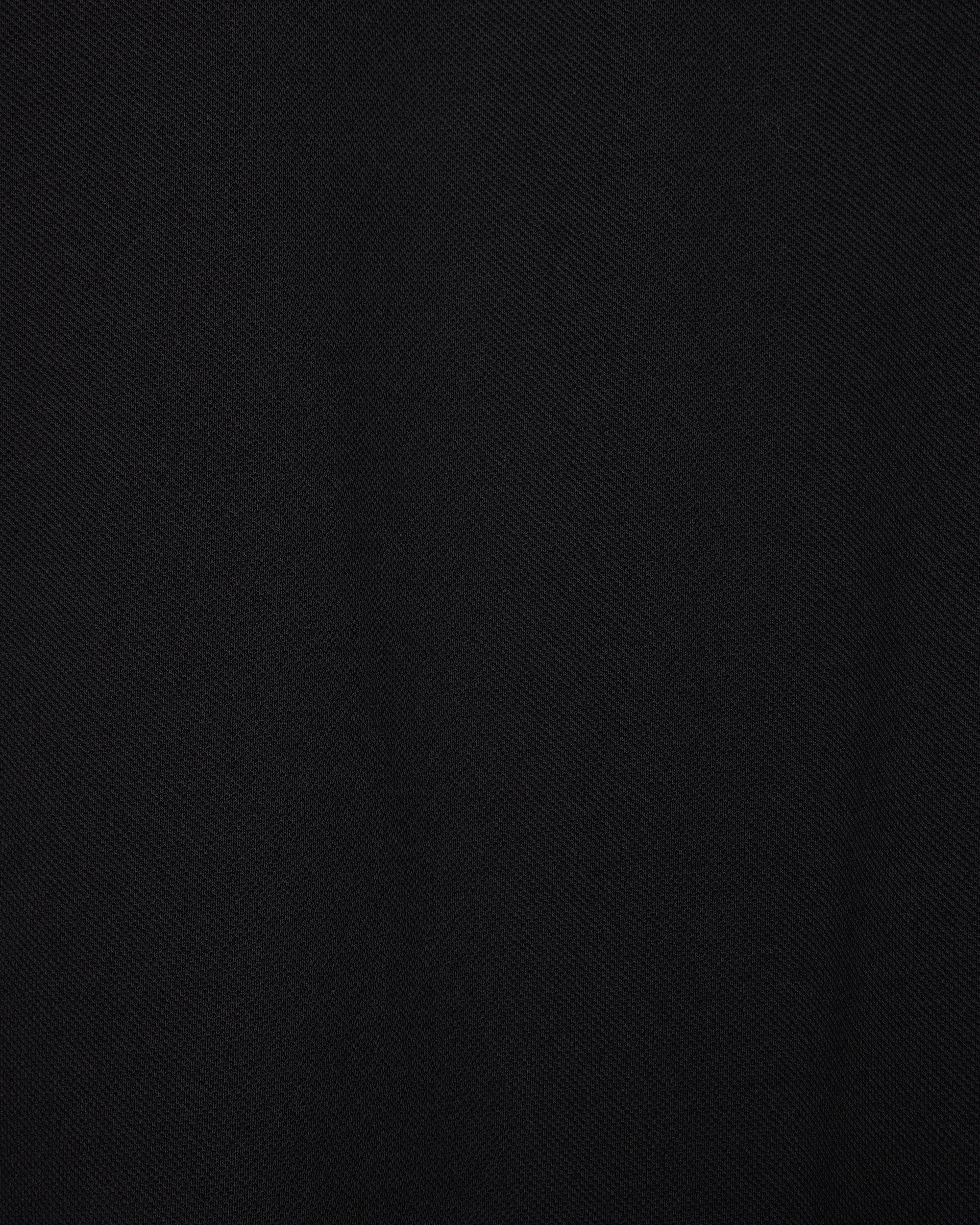 オーガニックコットン強燃ドライカノコ / ワンボタンTeeS/S, Black