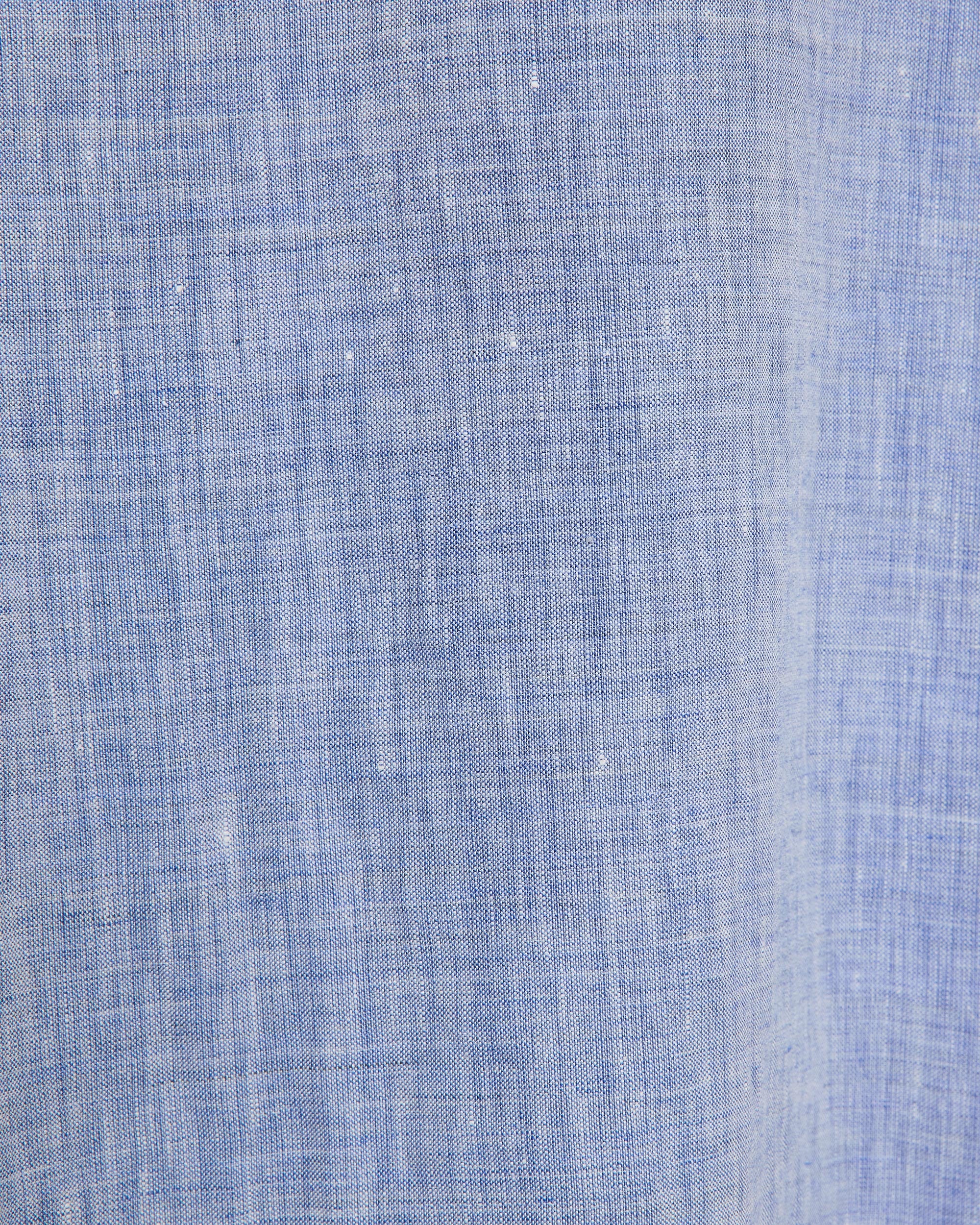 リネンラミーシャンブレー / バンドカラーシャツ, Saxe