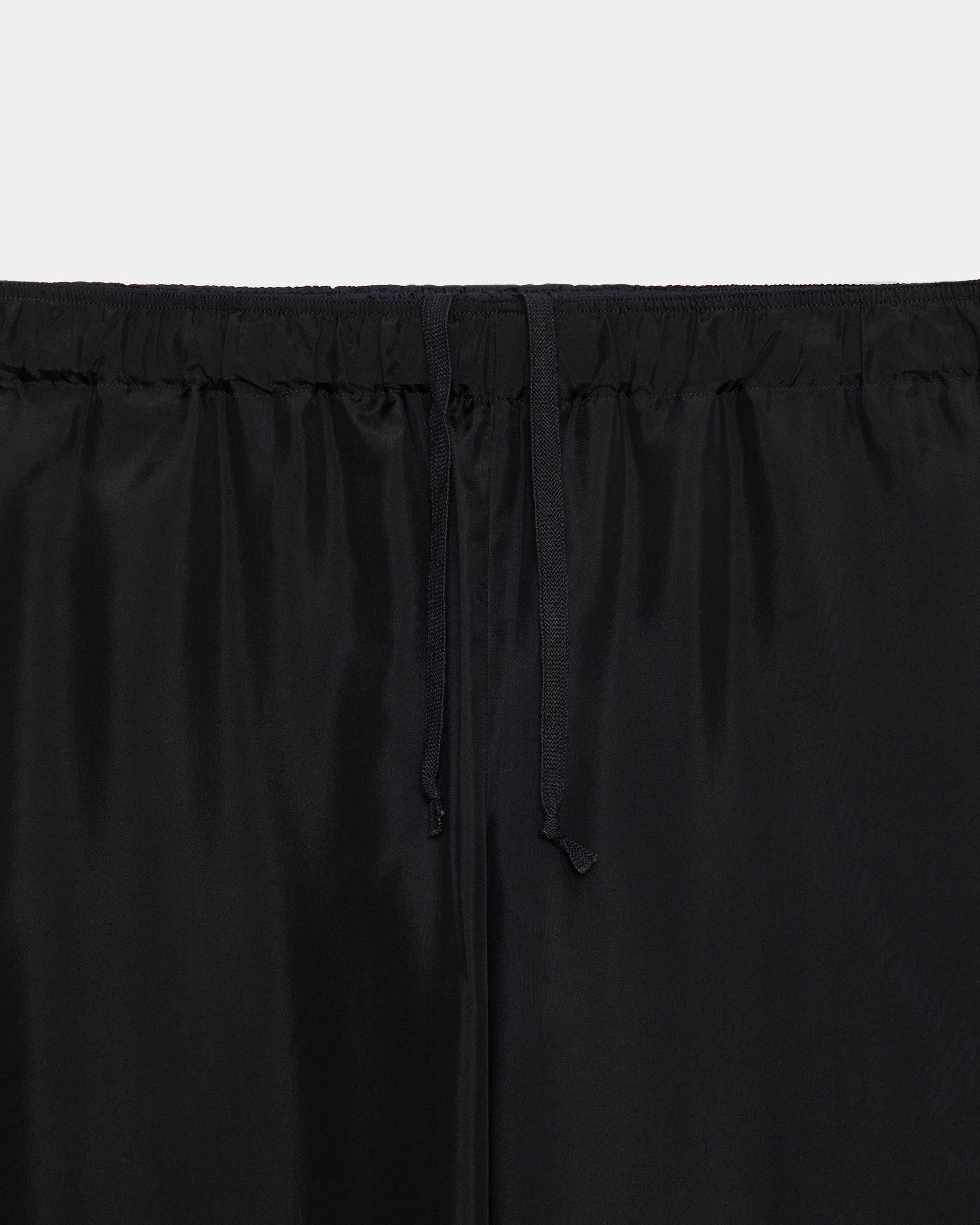 8匁シルク羽二重 / ワイドレッグイージーシルクパンツ, Black Brown