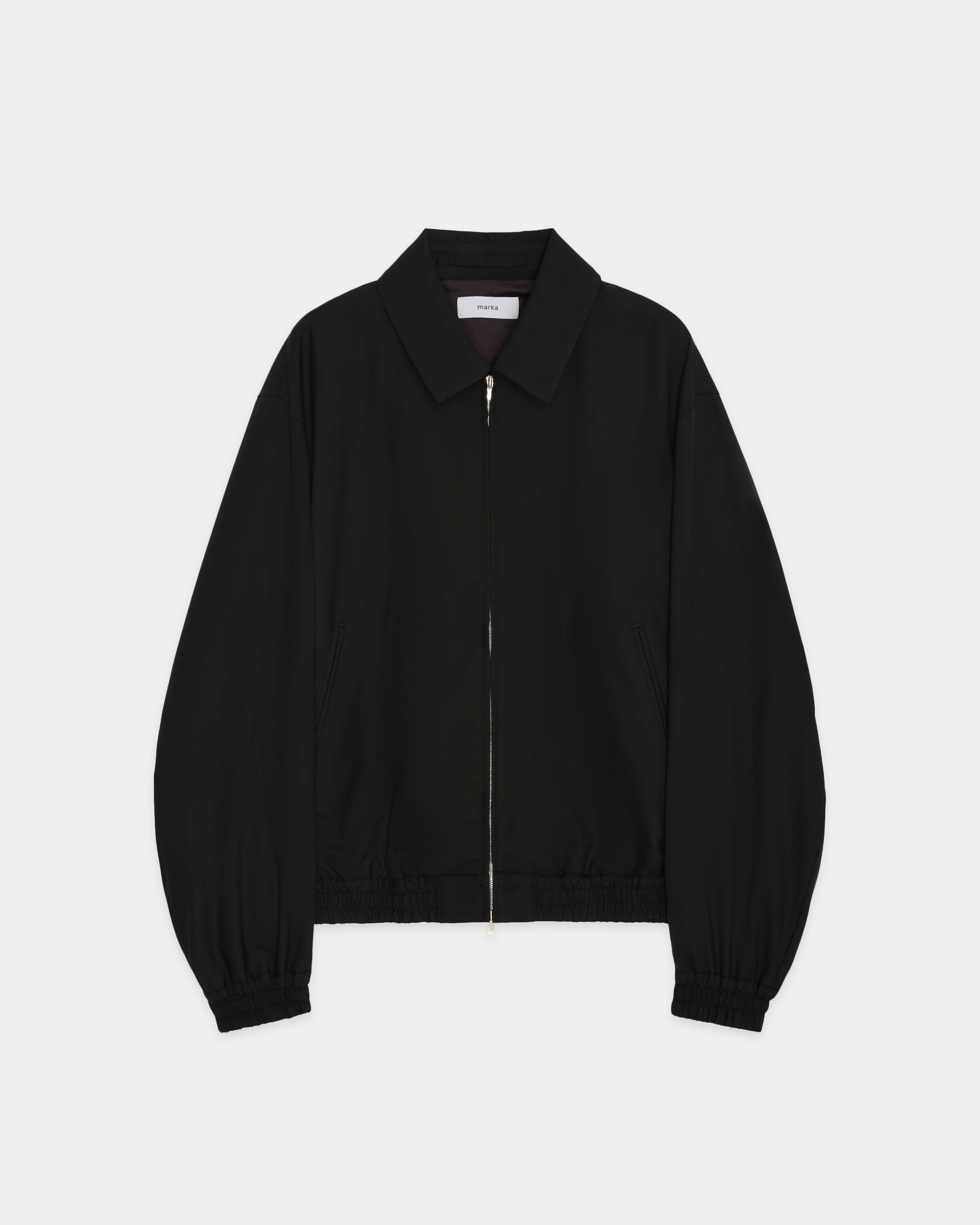 【PARKING Special Order】2/60 Wool Tropical Melange / Zip Blouson, Black