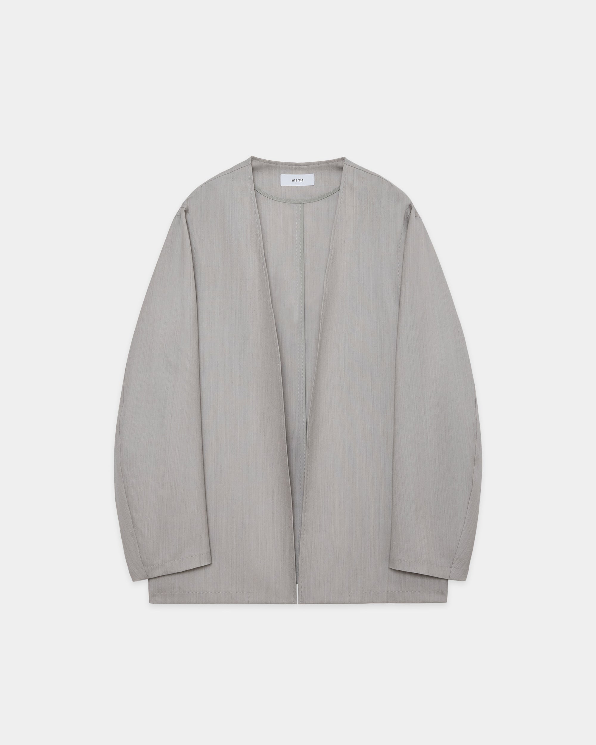 2/60 Wool Tropical Melange / Minimalist Jacket, Light Gray