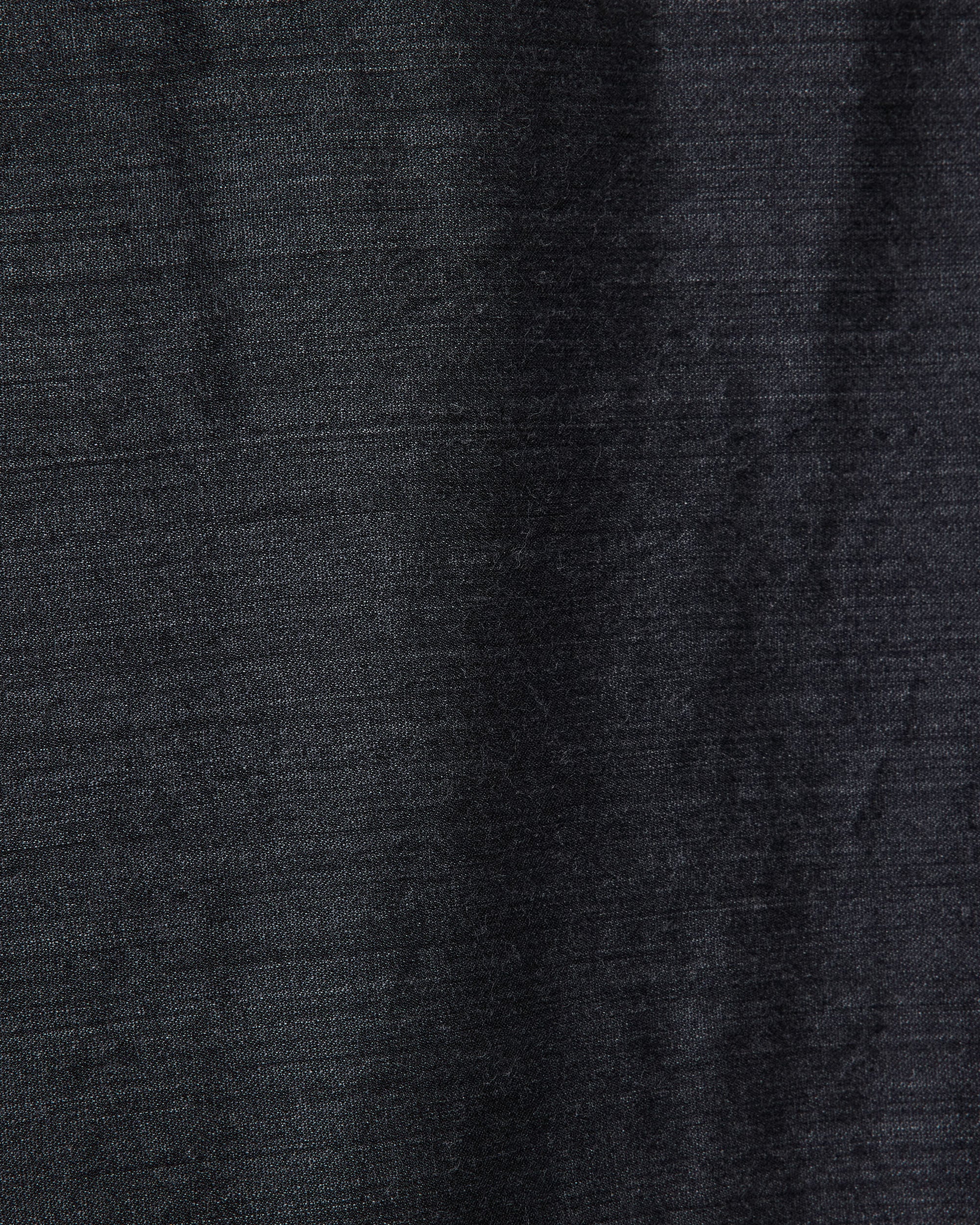 Silk/Wool Feather Twill / Open Collar L/S Shirt, Gray