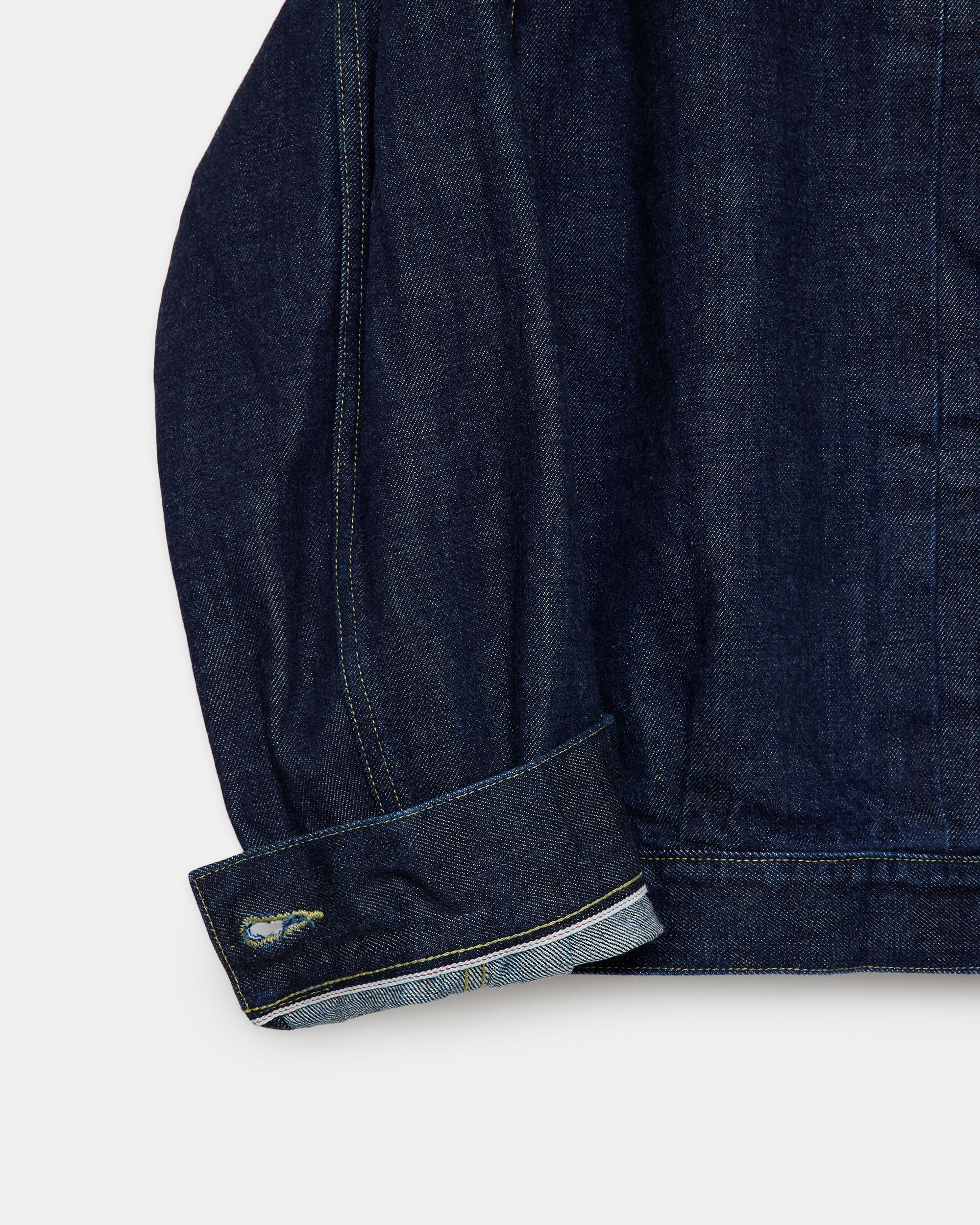 オーガニックコットン13.5ozセルビッチデニムType-1デニムジャケット, Indigo O.W