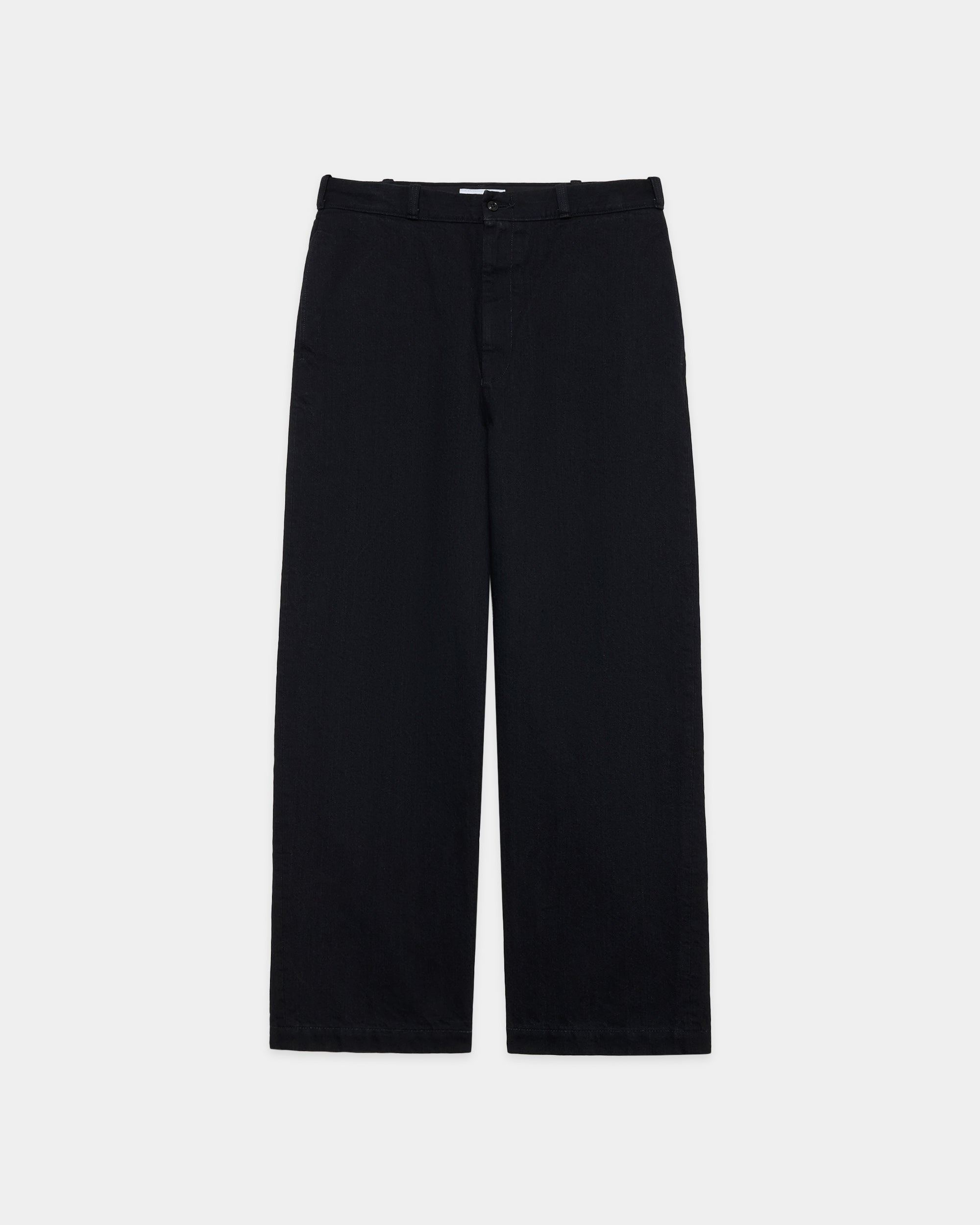 Organic Cotton 13.5oz Selvedge Denim / U.S.Army Trousers, Black O.W