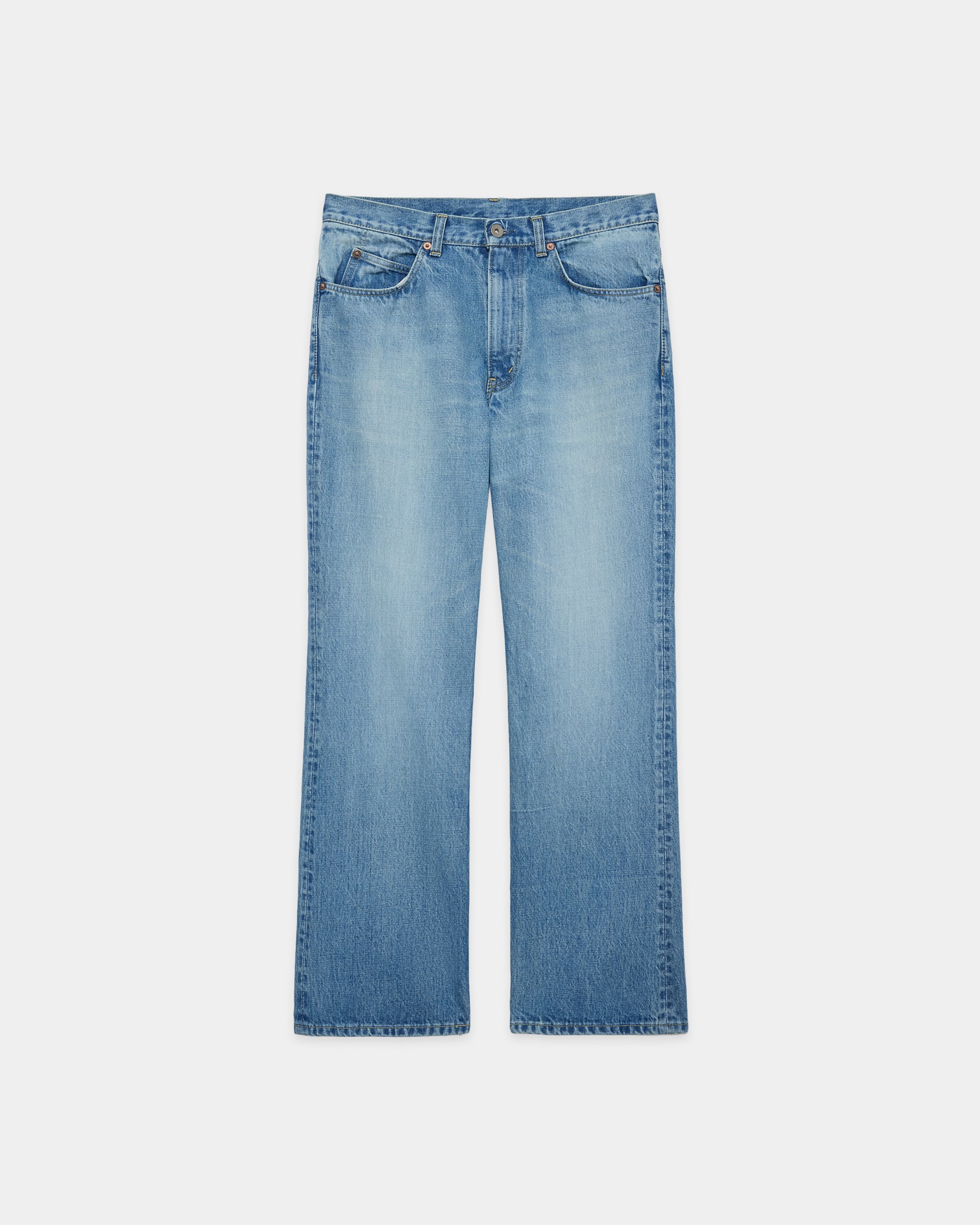 Organic Cotton 13.5oz Selvedge Denim / Slight Flare Jeans, Indigo V.W