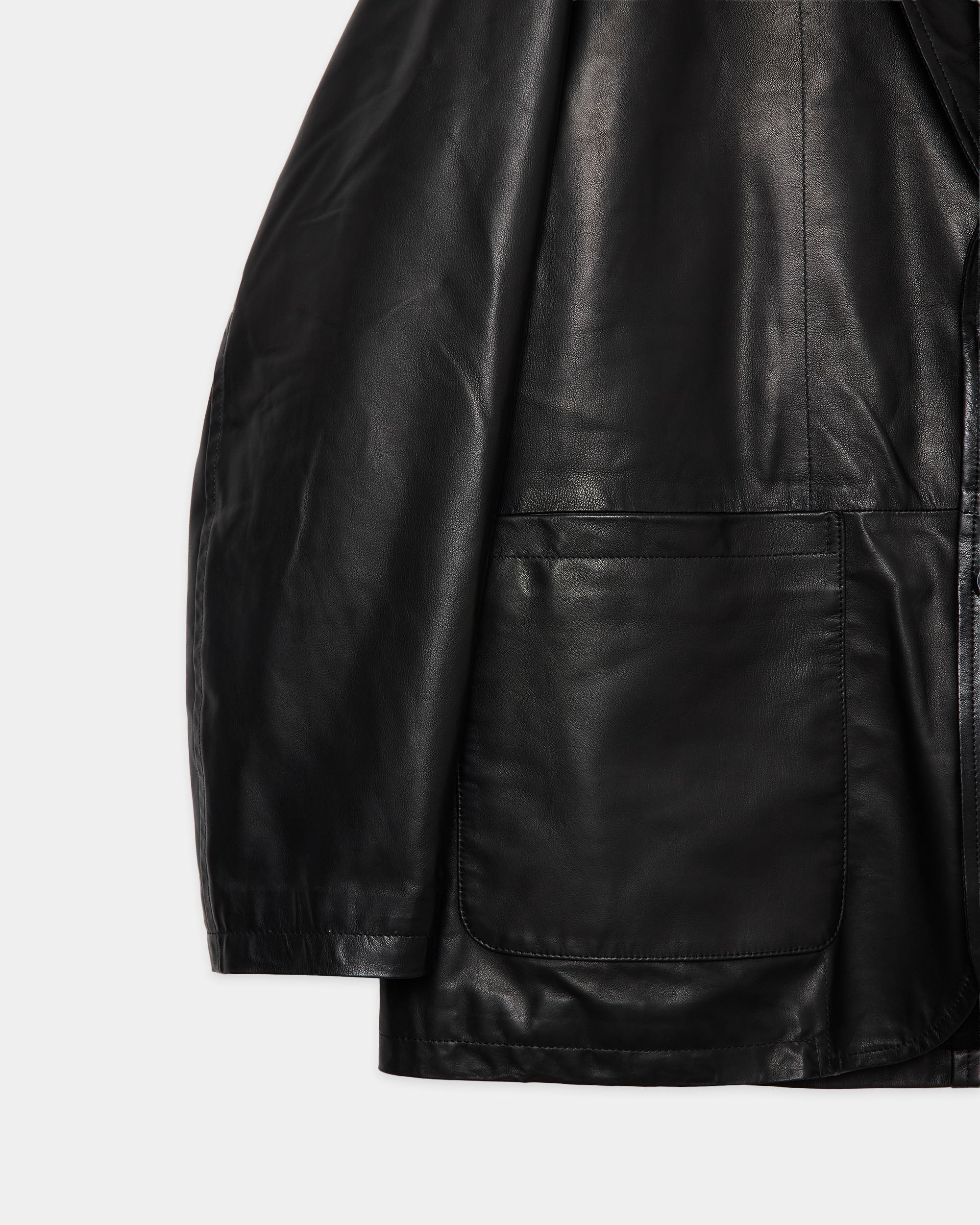 Glazed Sheepskin / Stroll Around Jacket, Black