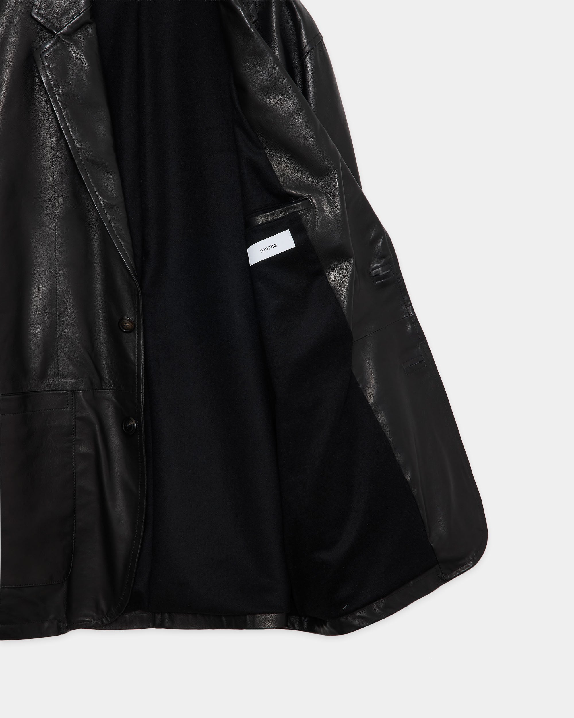 Glazed Sheepskin / Stroll Around Jacket, Black