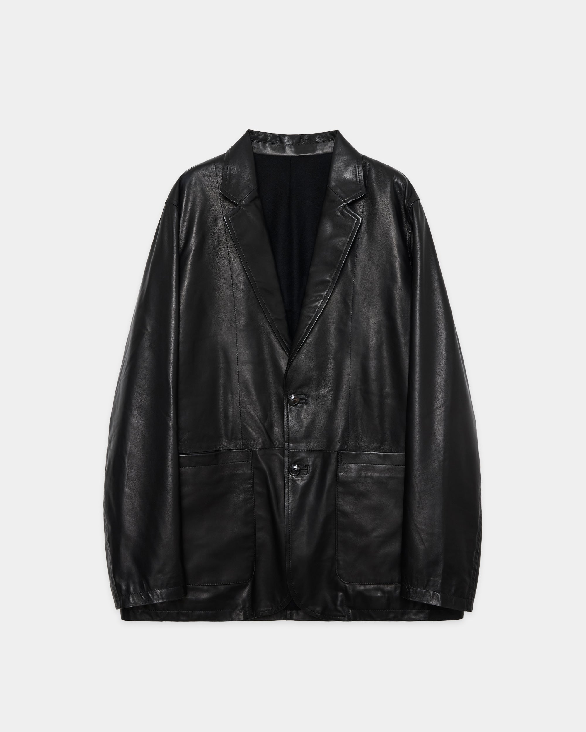 Glazed Sheepskin / Stroll Around Jacket, Black