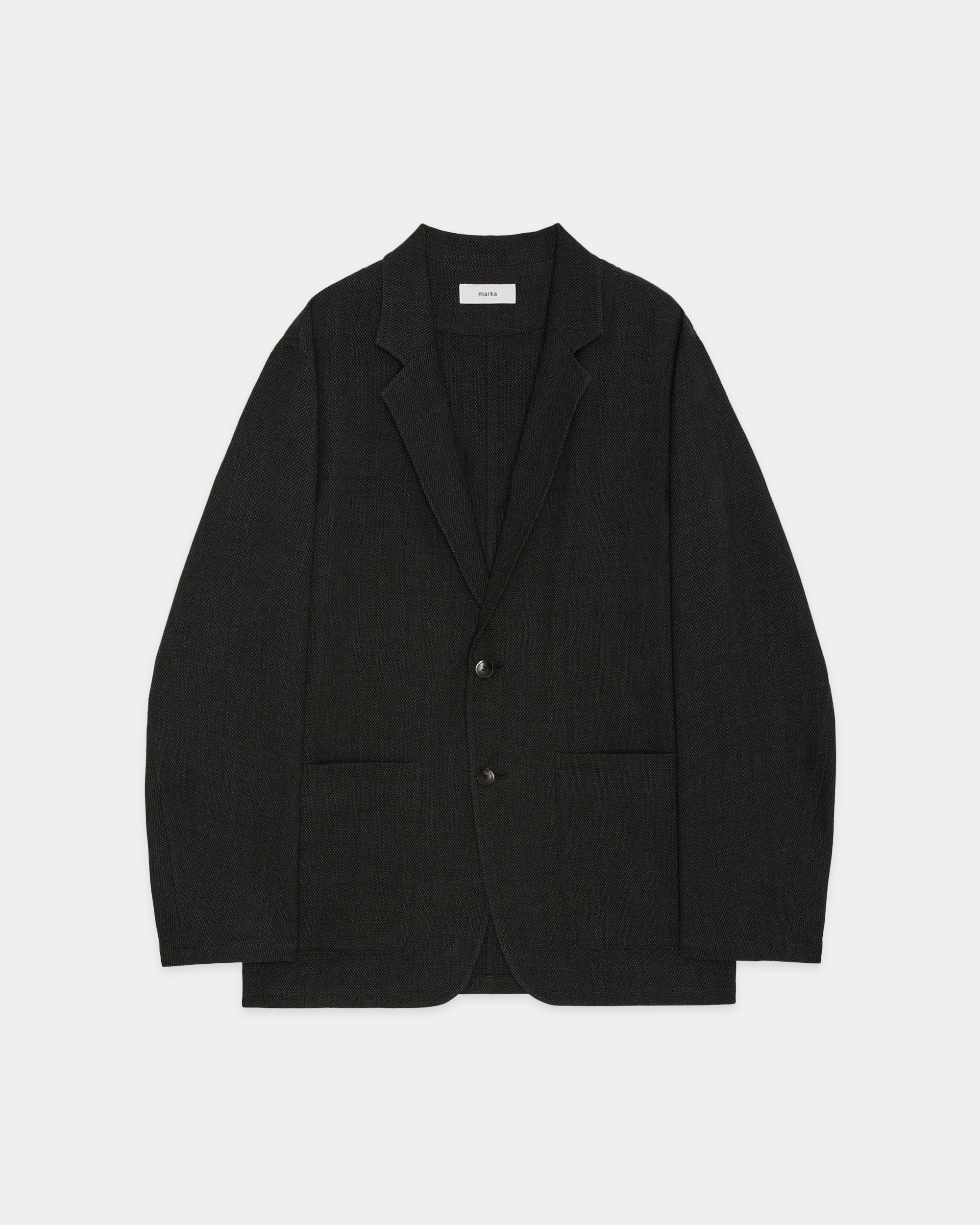 Tumbled Wool Serge / Stroll Around Jacket, Gray Bird’S-Eye