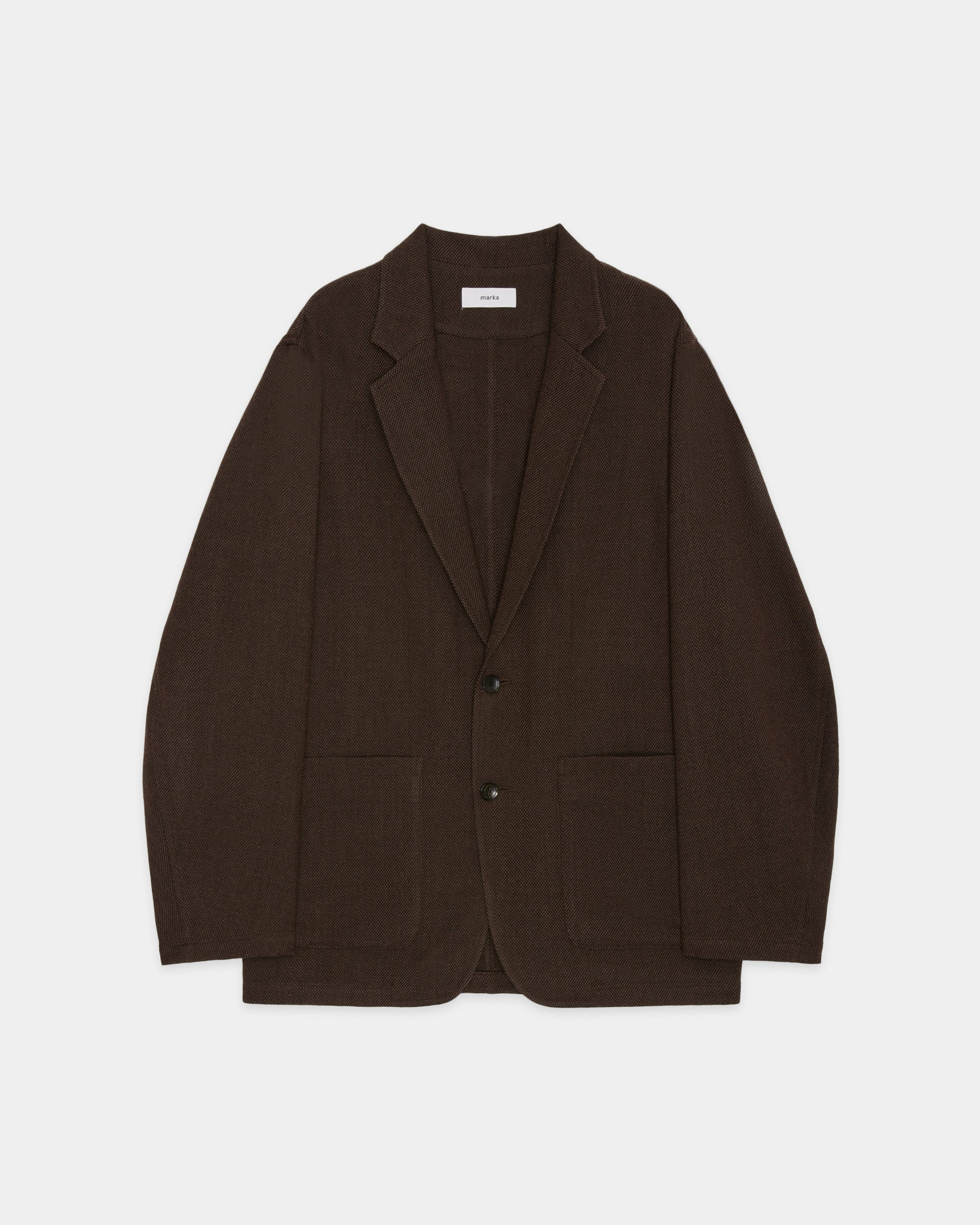 Tumbled Wool Serge / Stroll Around Jacket, Brown Bird’S-Eye