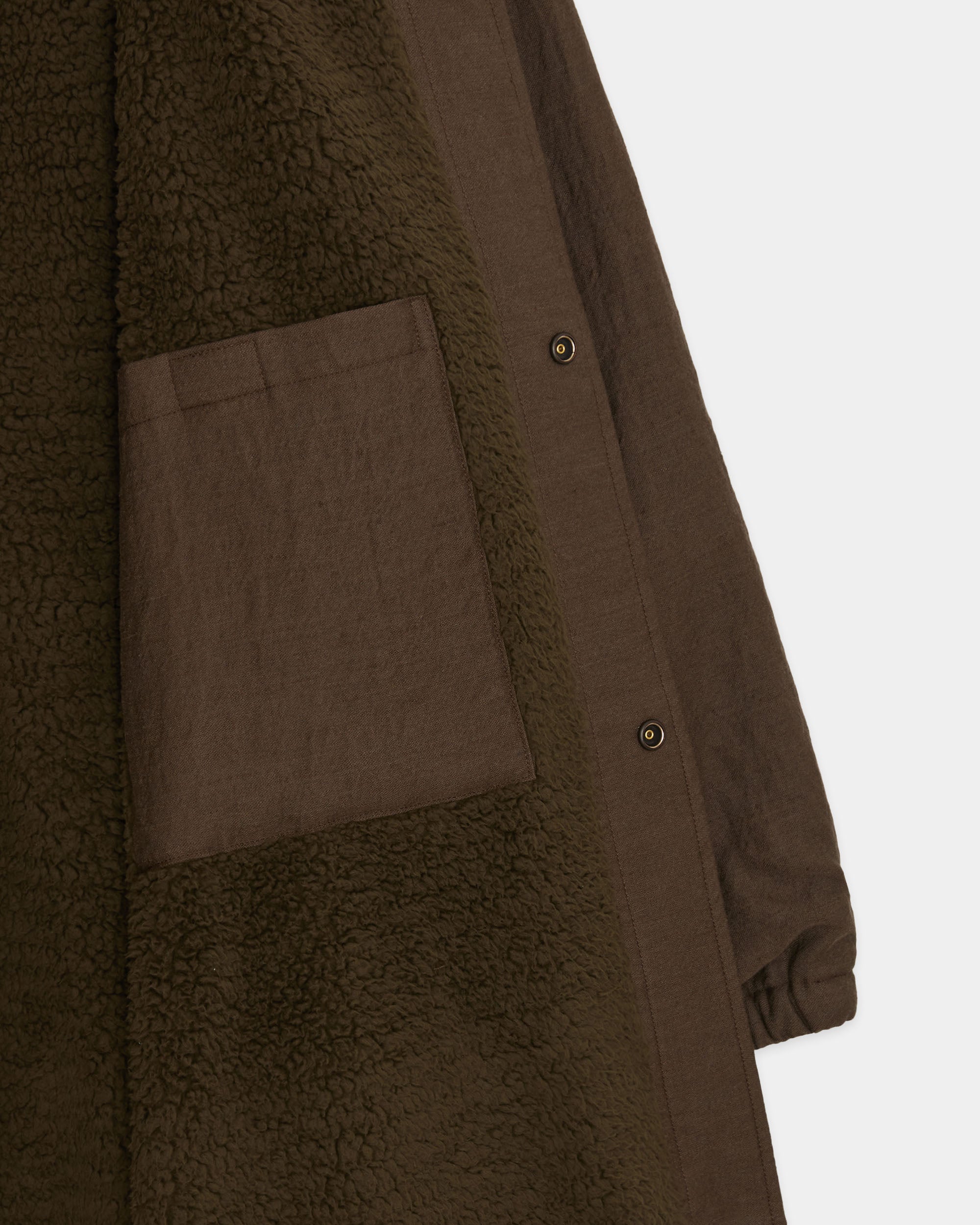 Wool/Linen Moleskin / Military Parka, Olive