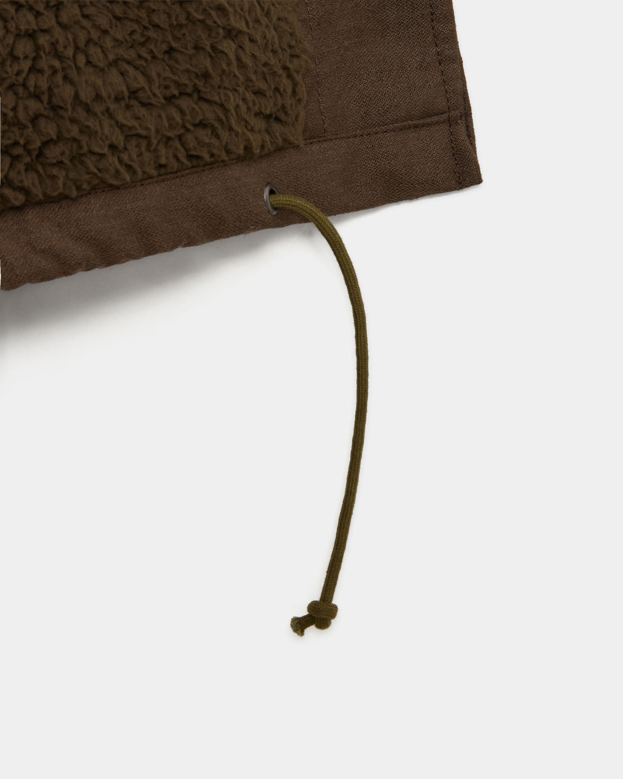 Wool/Linen Moleskin / Military Parka, Olive