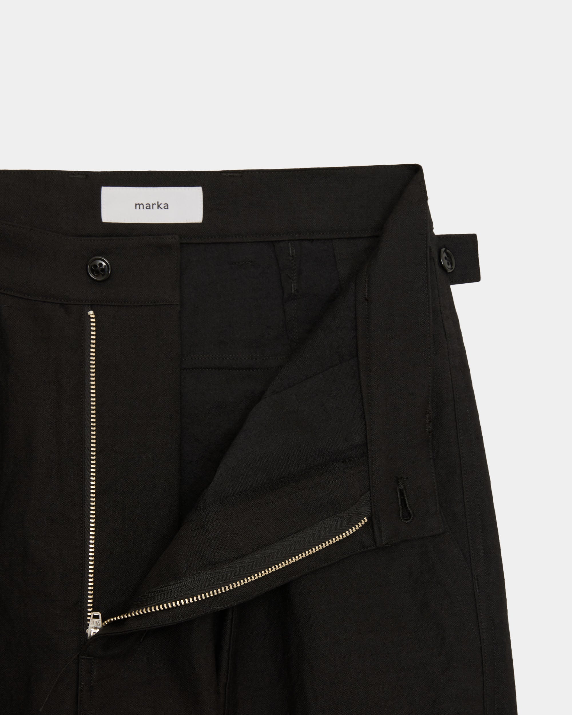 Wool/Linen Moleskin / U.S. Air Force Baker Pants, Black