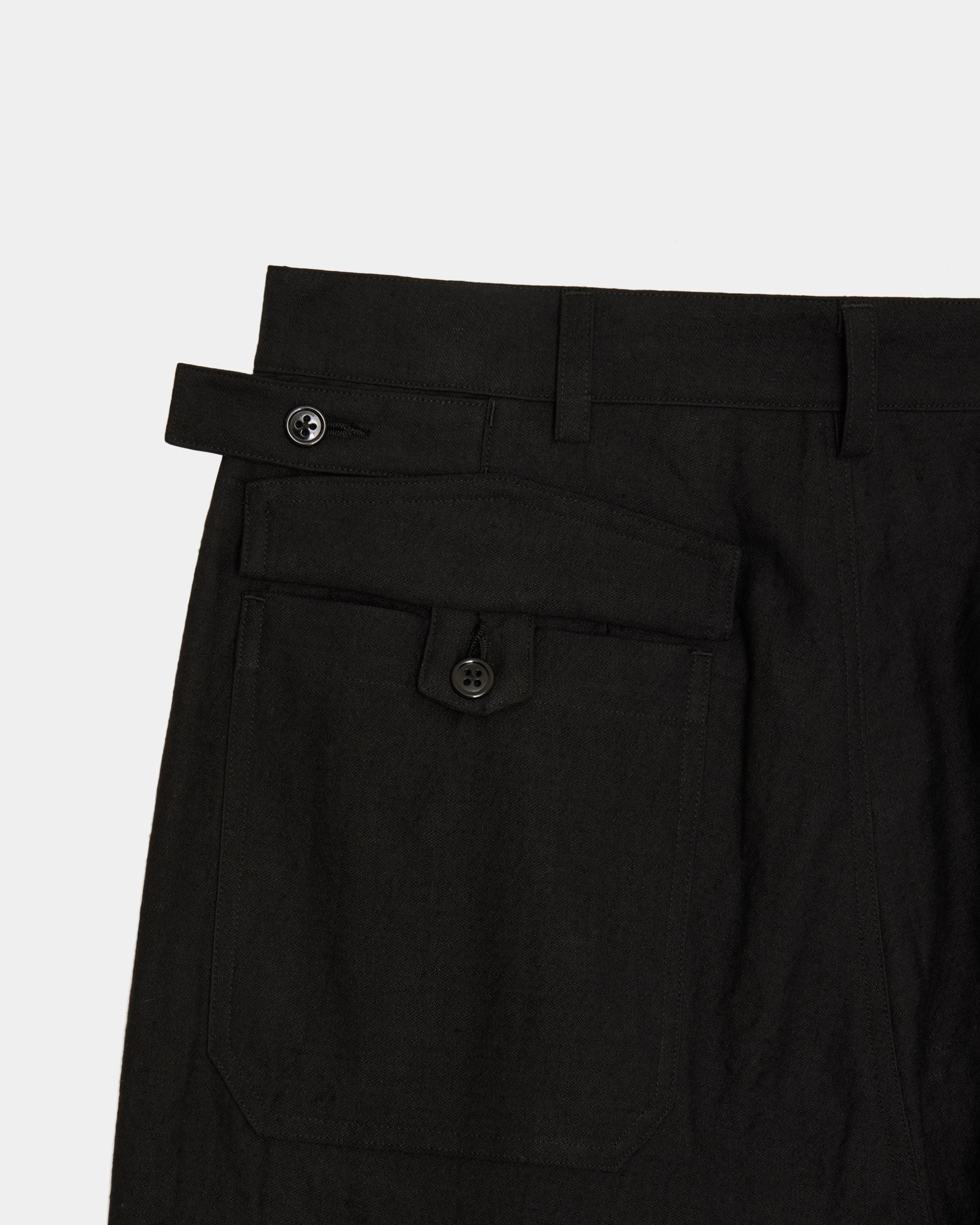 Wool/Linen Moleskin / U.S. Air Force Baker Pants, Black