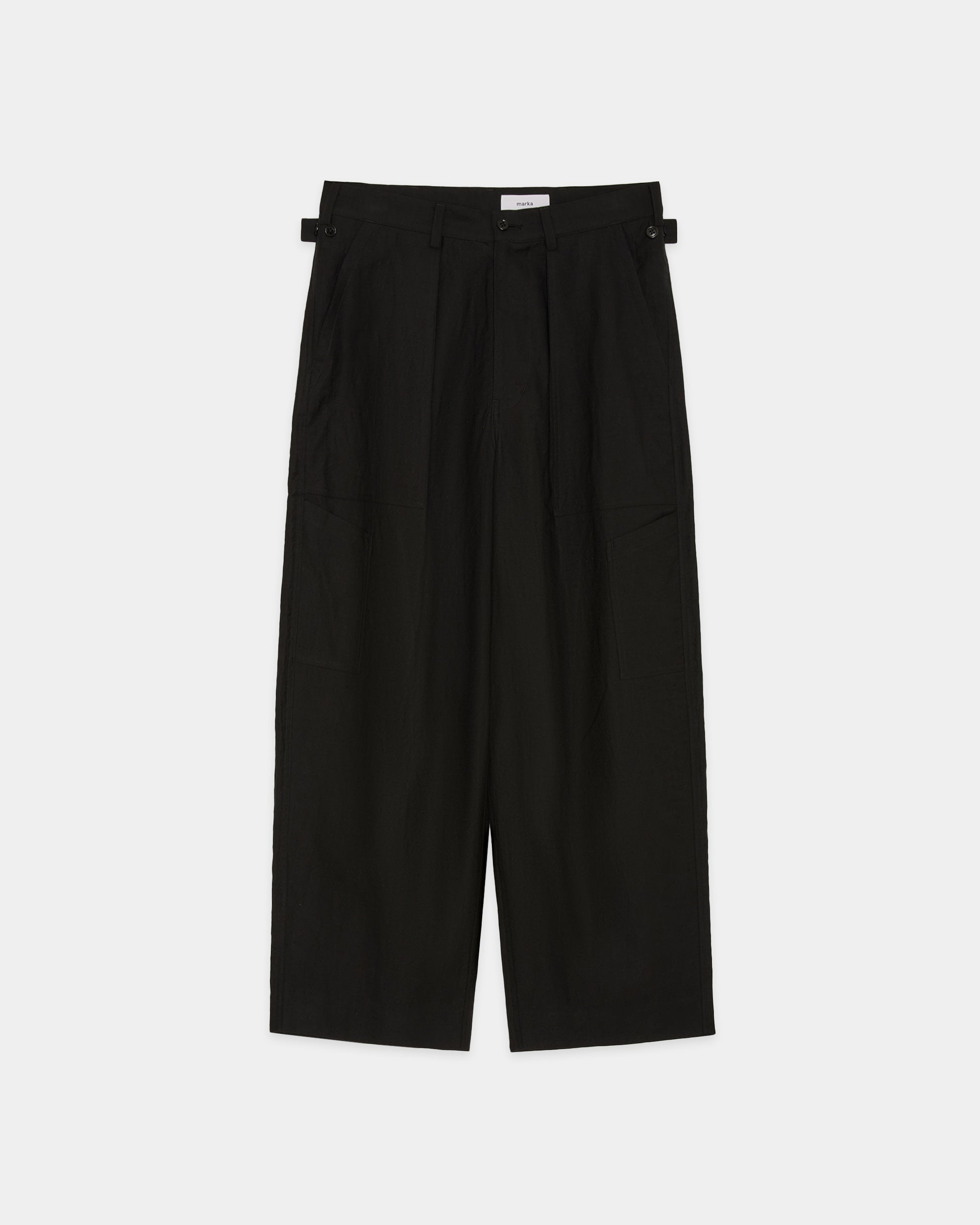 Wool/Linen Moleskin / U.S. Air Force Baker Pants, Black