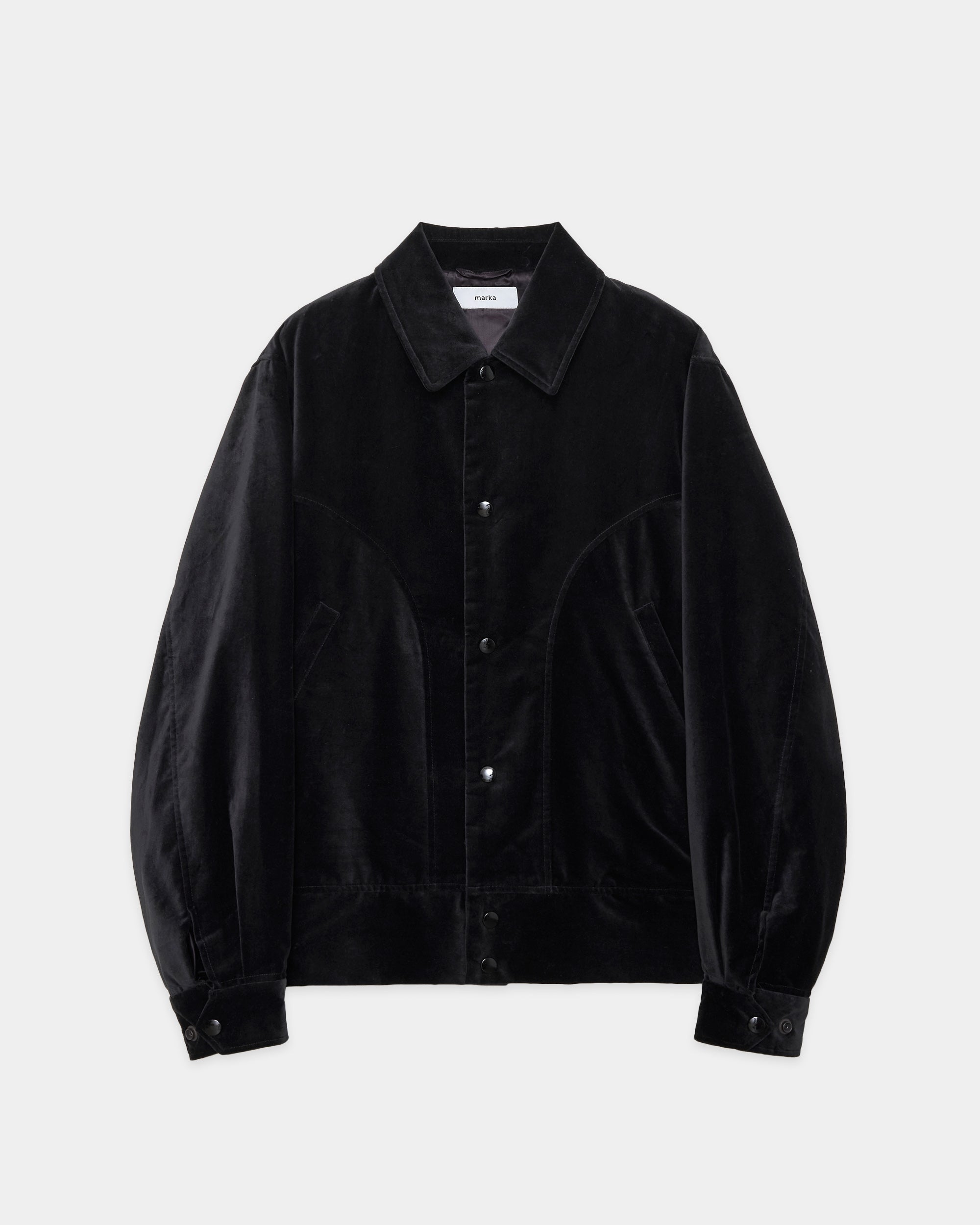 Organic Cotton Velvet / Cowboy Jacket, Black