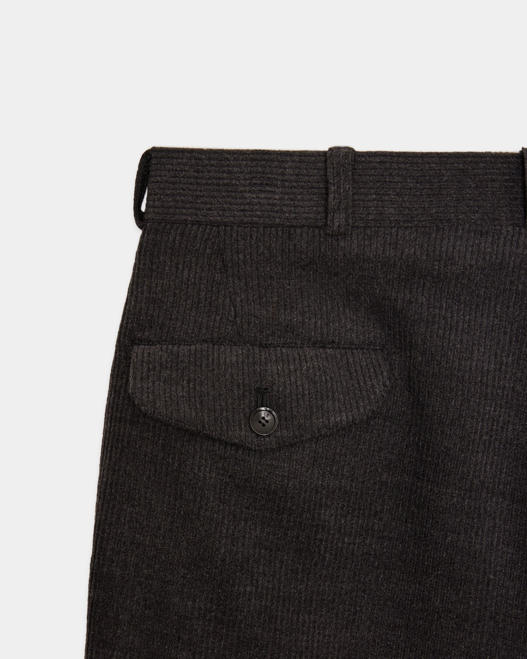 Super 120s Wool Corduroy / USMC Slacks, Top Gray