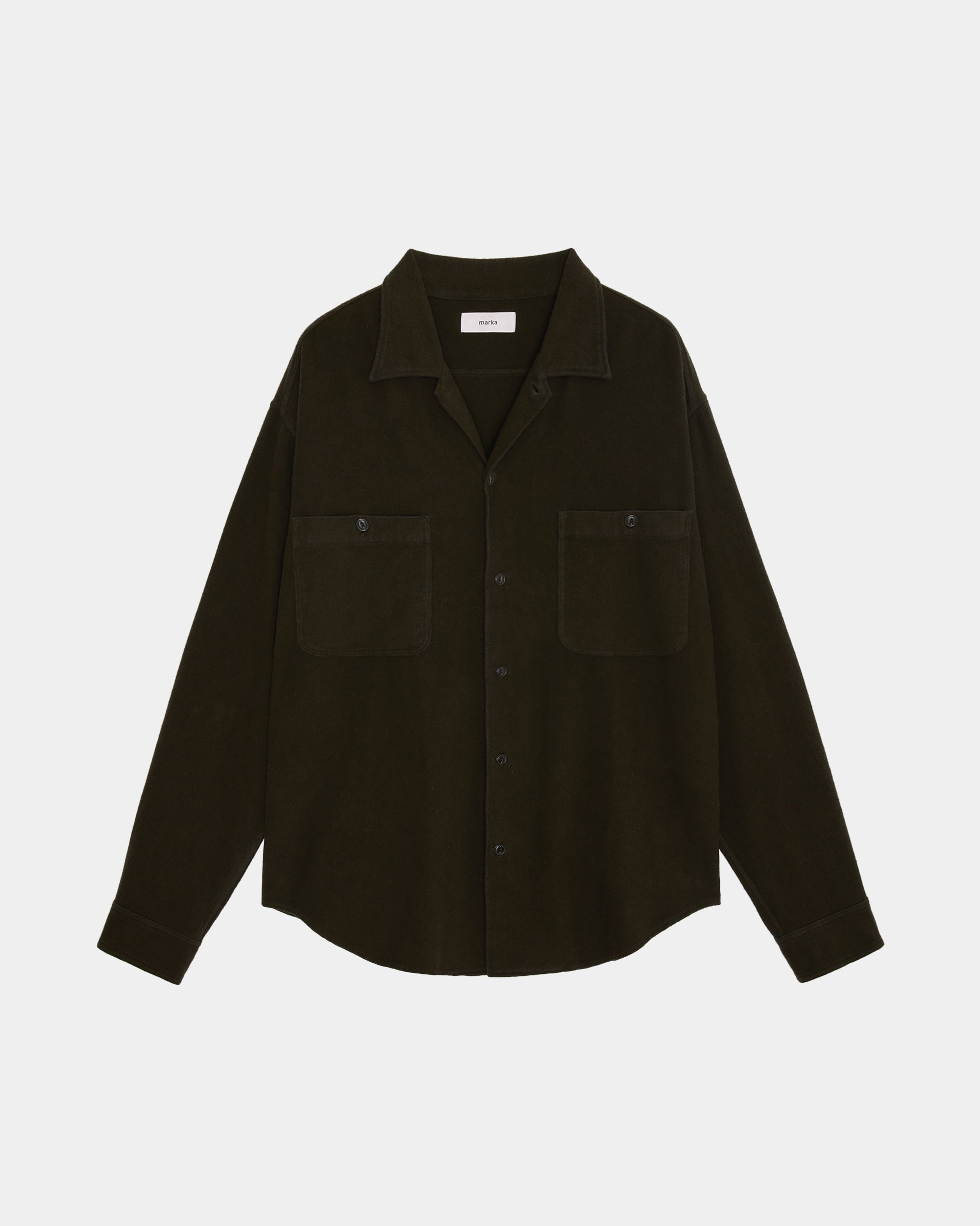 Silk Flannel / Utility Shirt, Dark Olive