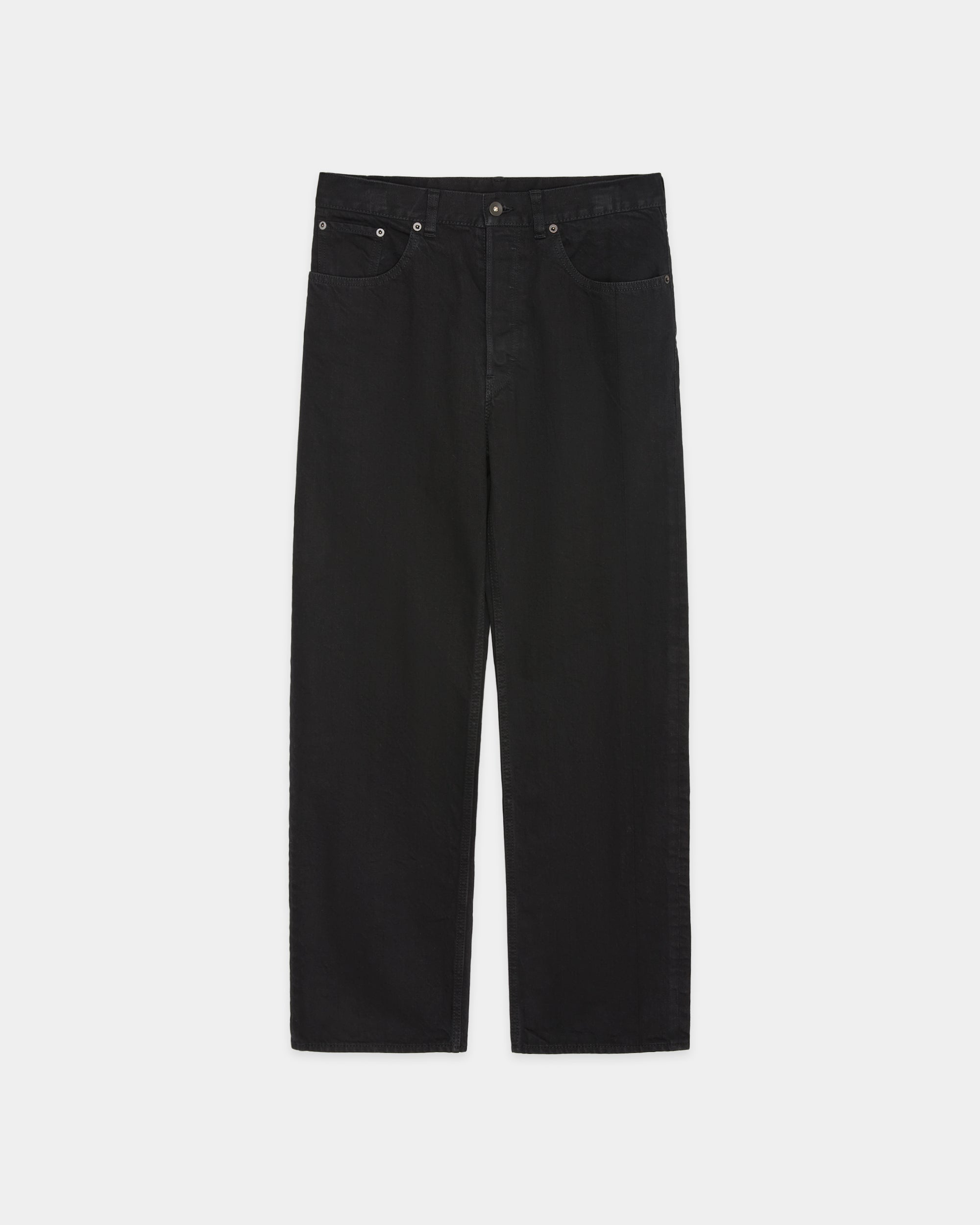 オーガニックコットン 12oz デニム / ナローシリンダーフィットジーンズ, Black