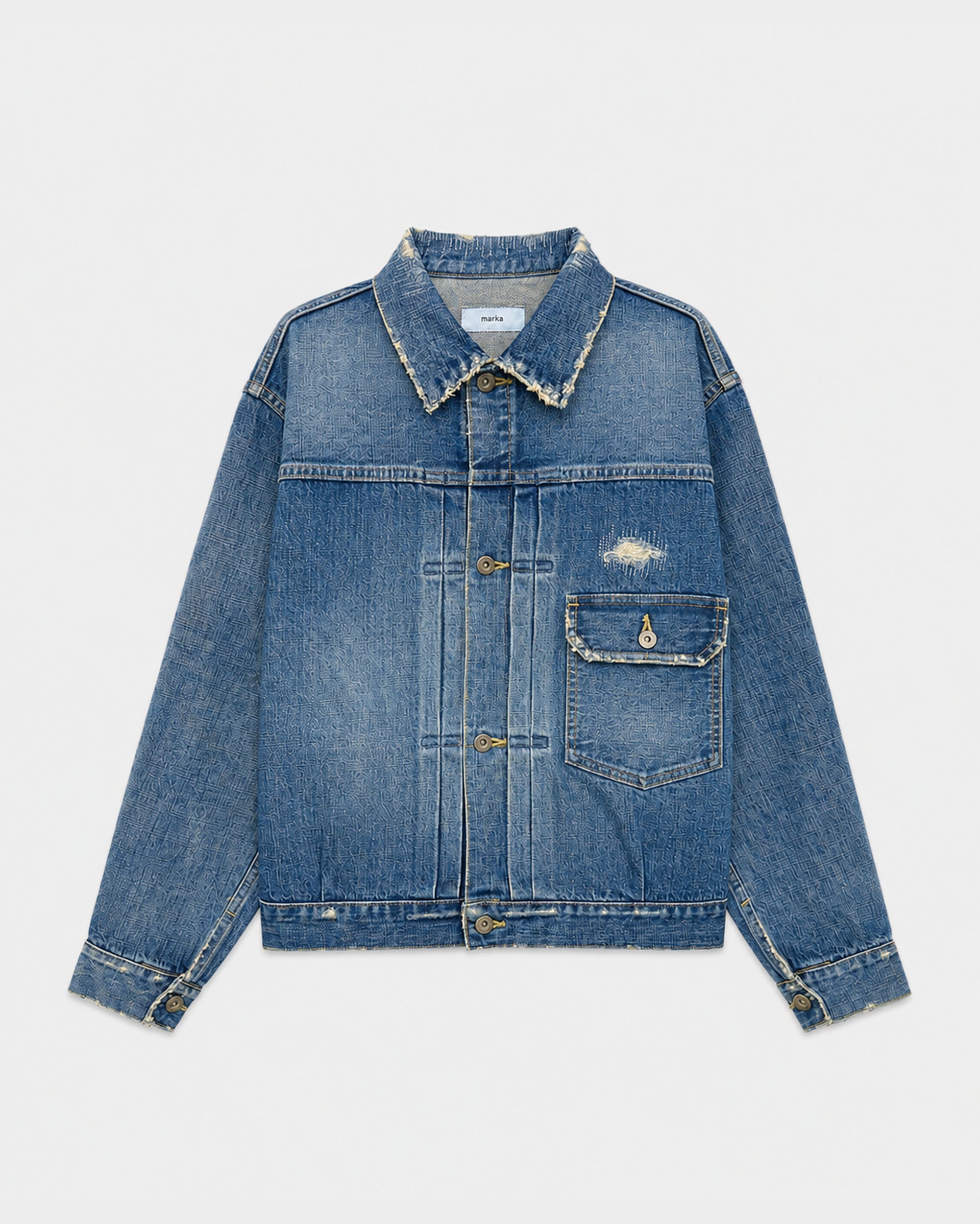 Organic Cotton 13.5Oz Selvedge Denim / Type1 Denim Jacket, Indigo D&R