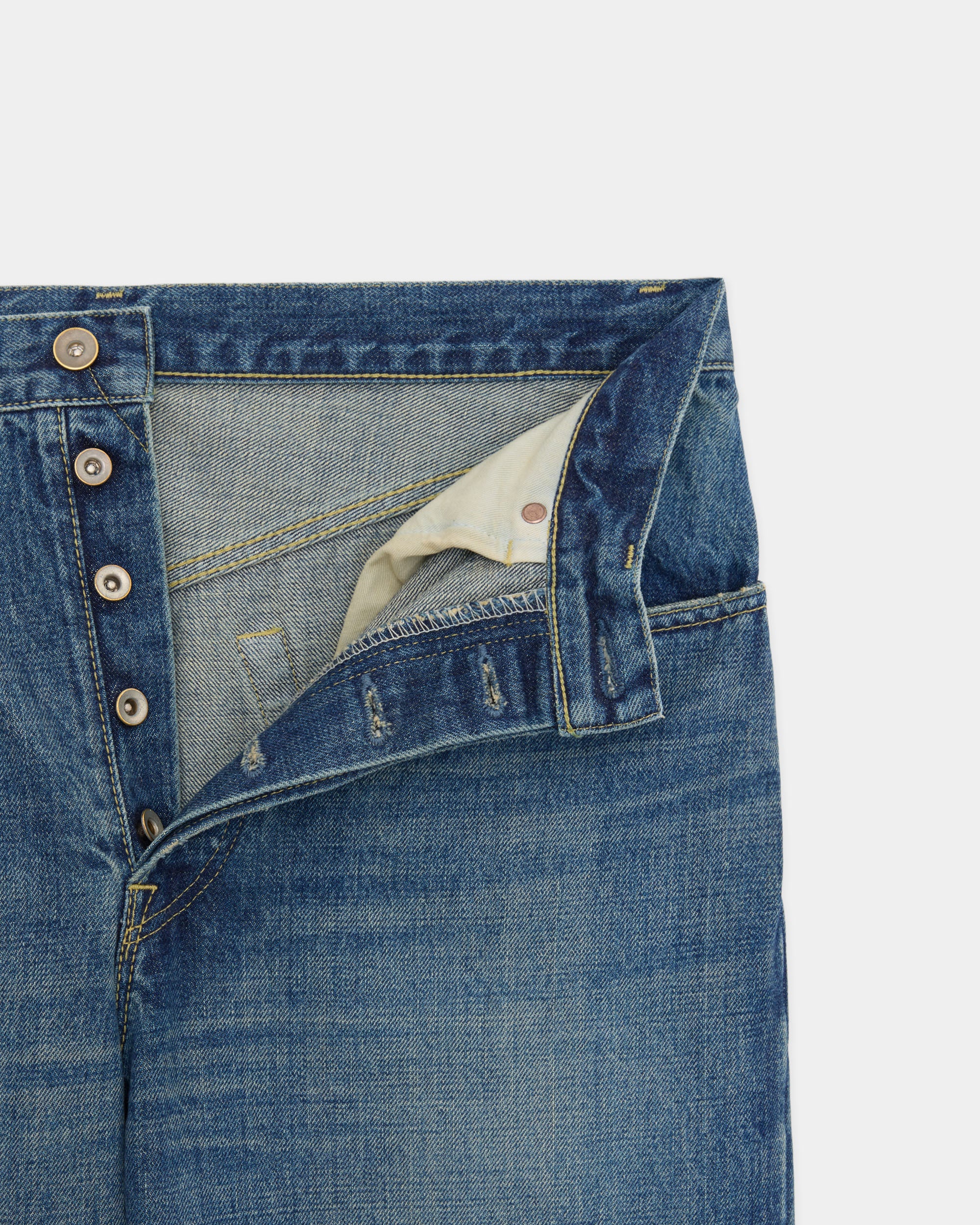 Organic Cotton 13.5oz Selvedge Denim / Cylinder Fit Jeans, Indigo D&R