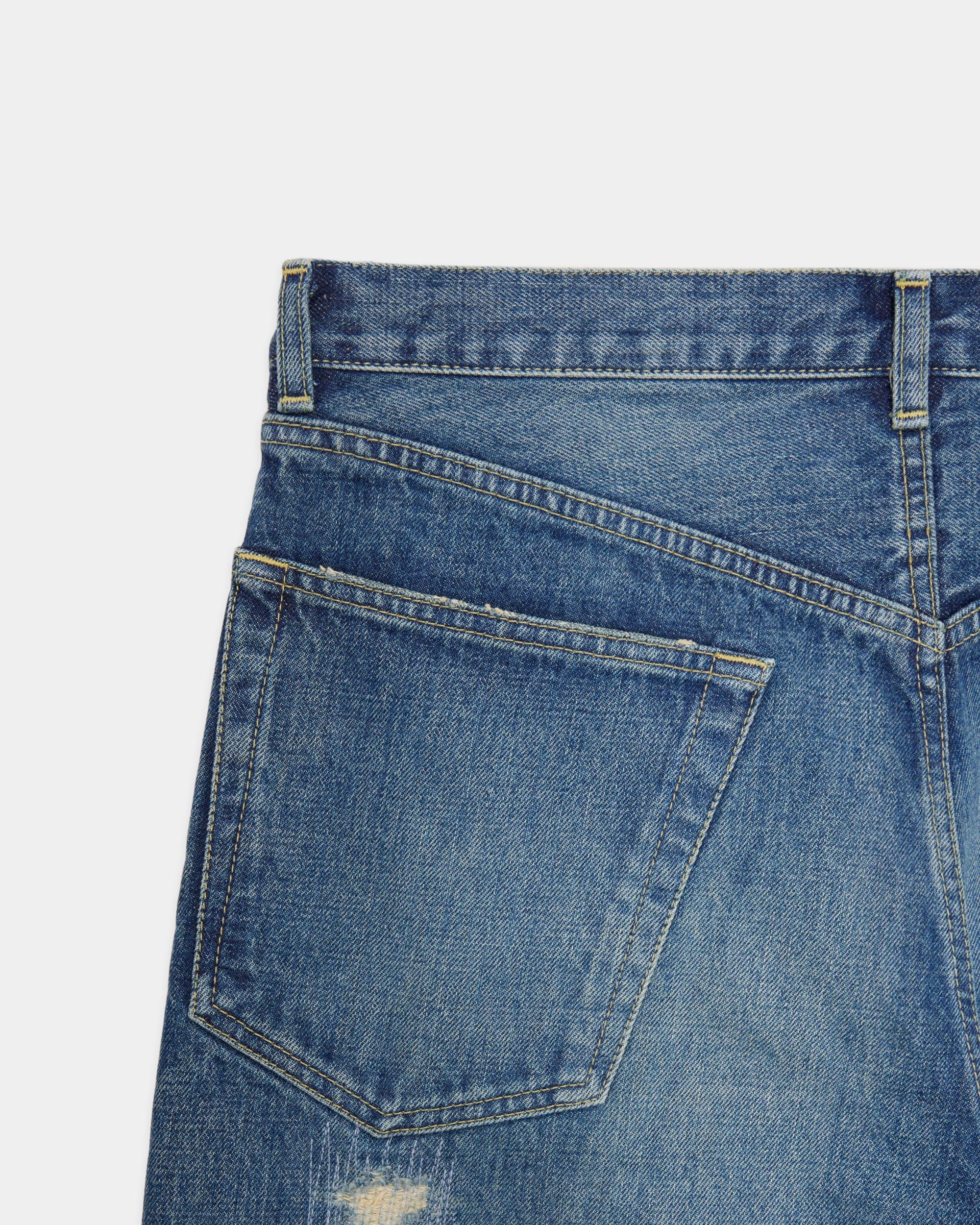 Organic Cotton 13.5oz Selvedge Denim / Cylinder Fit Jeans, Indigo D&R