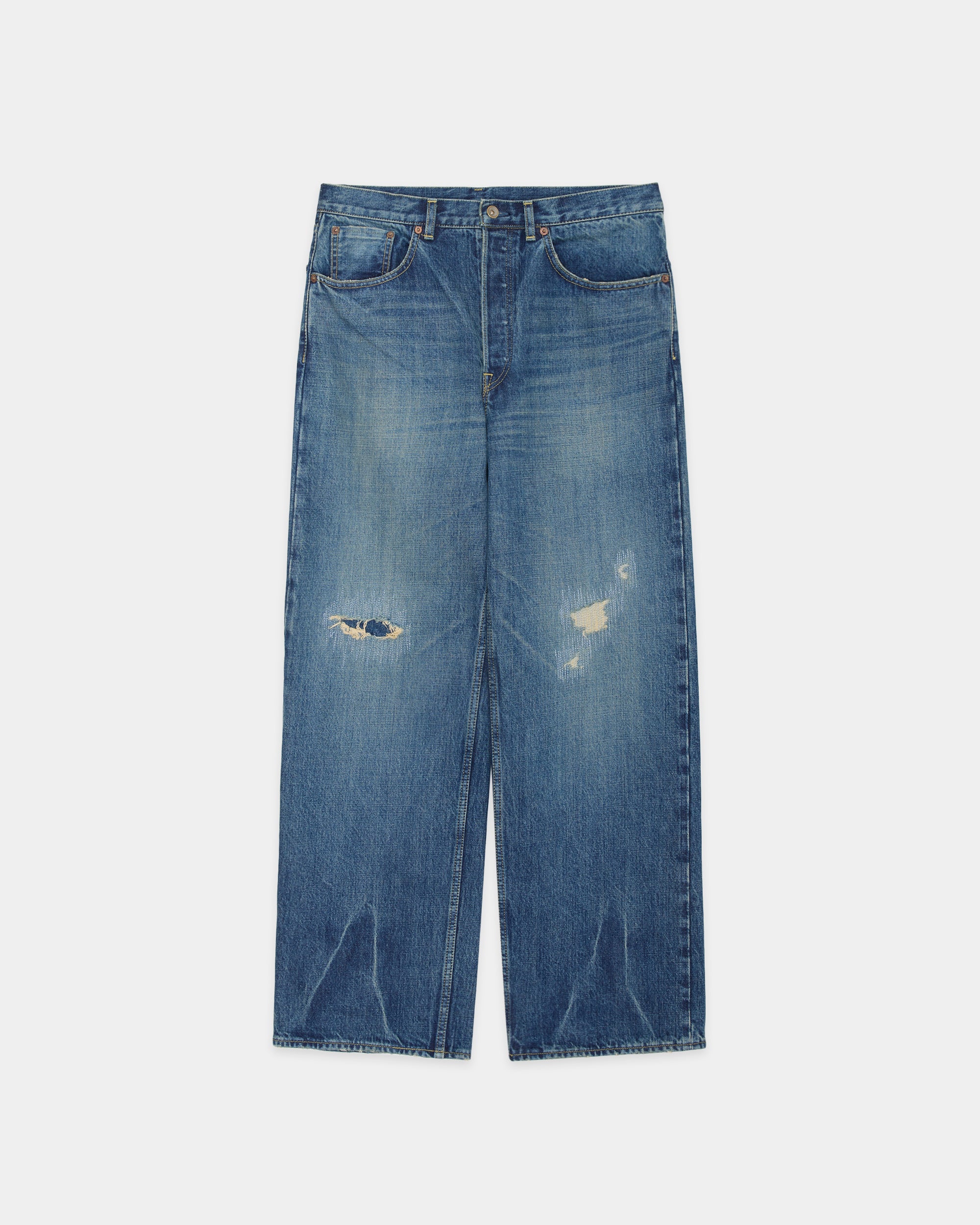 Organic Cotton 13.5oz Selvedge Denim / Cylinder Fit Jeans, Indigo D&R